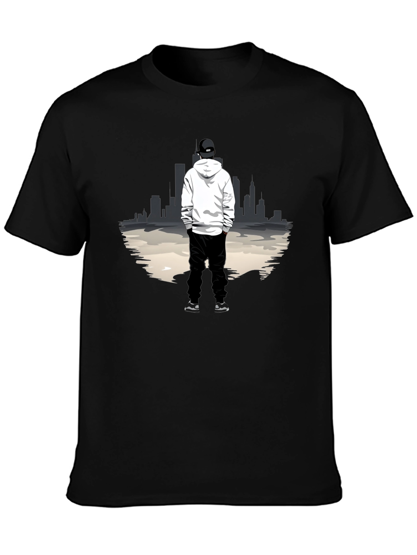 Urban Graphic Tee: Cityscape Silhouette