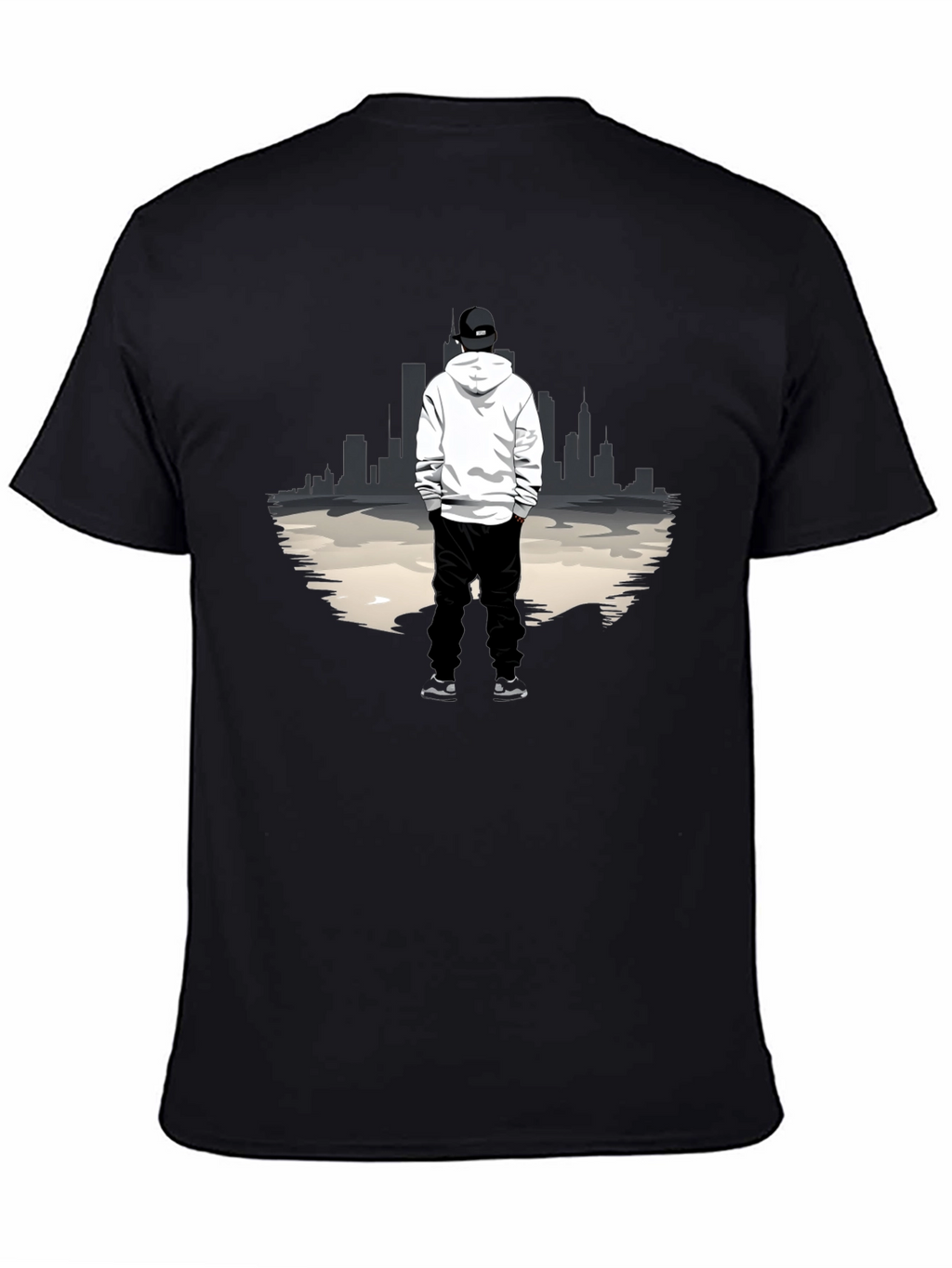 Urban Graphic Tee: Cityscape Silhouette