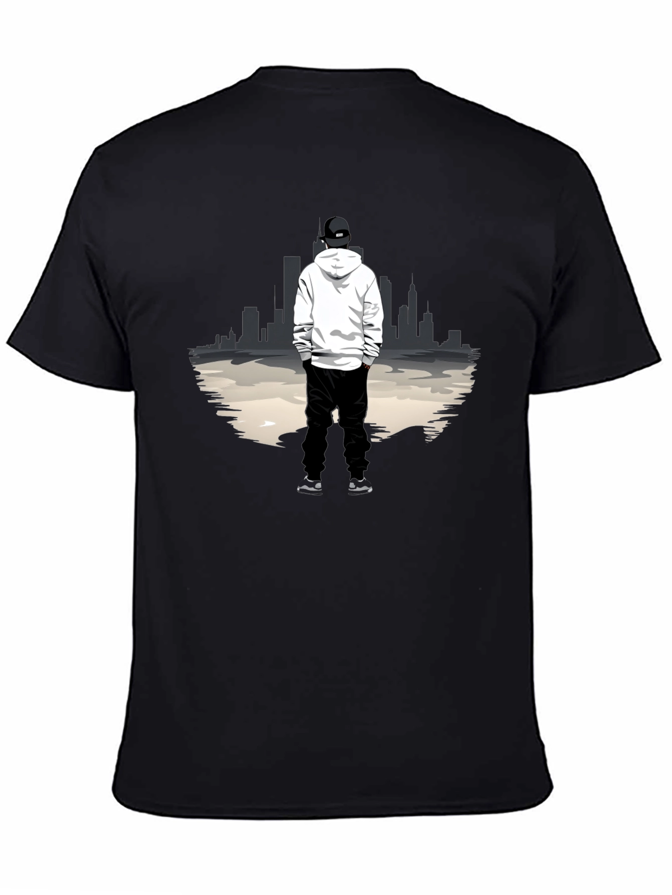 Urban Graphic Tee: Cityscape Silhouette