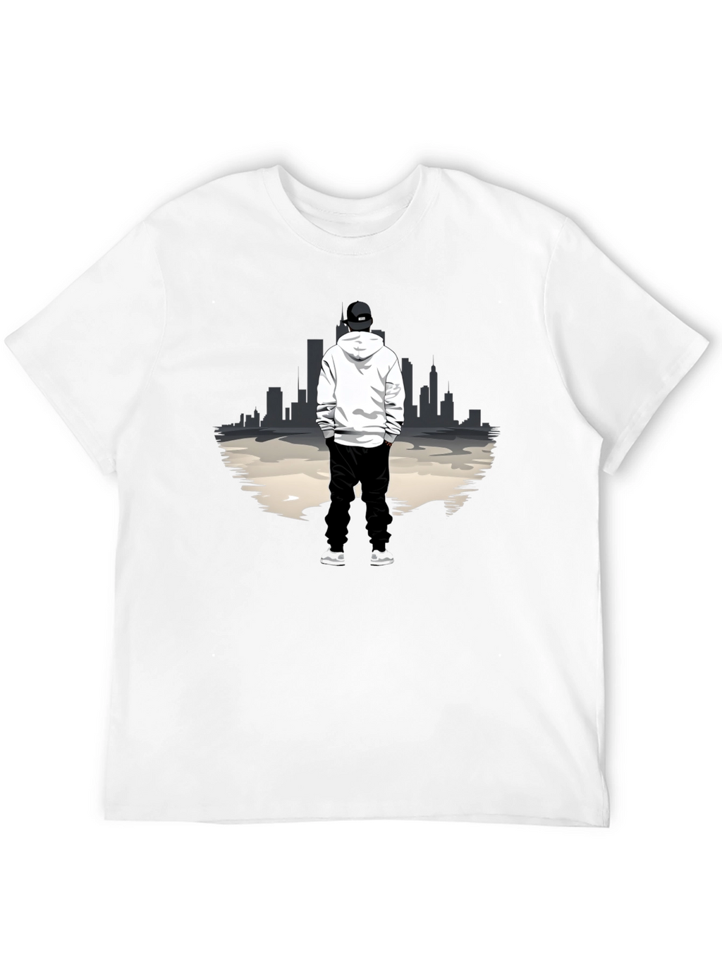 Urban Graphic Tee: Cityscape Silhouette