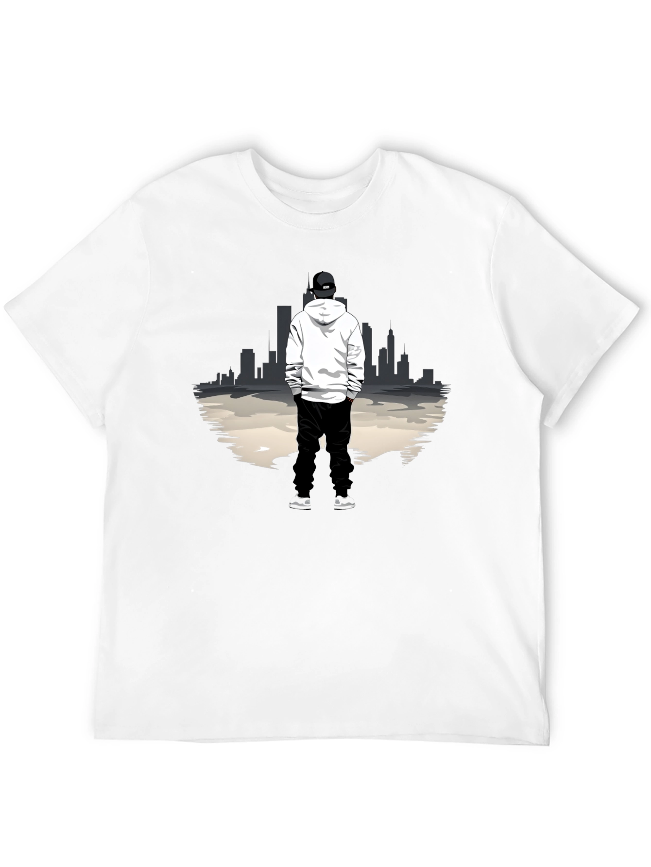 Urban Graphic Tee: Cityscape Silhouette