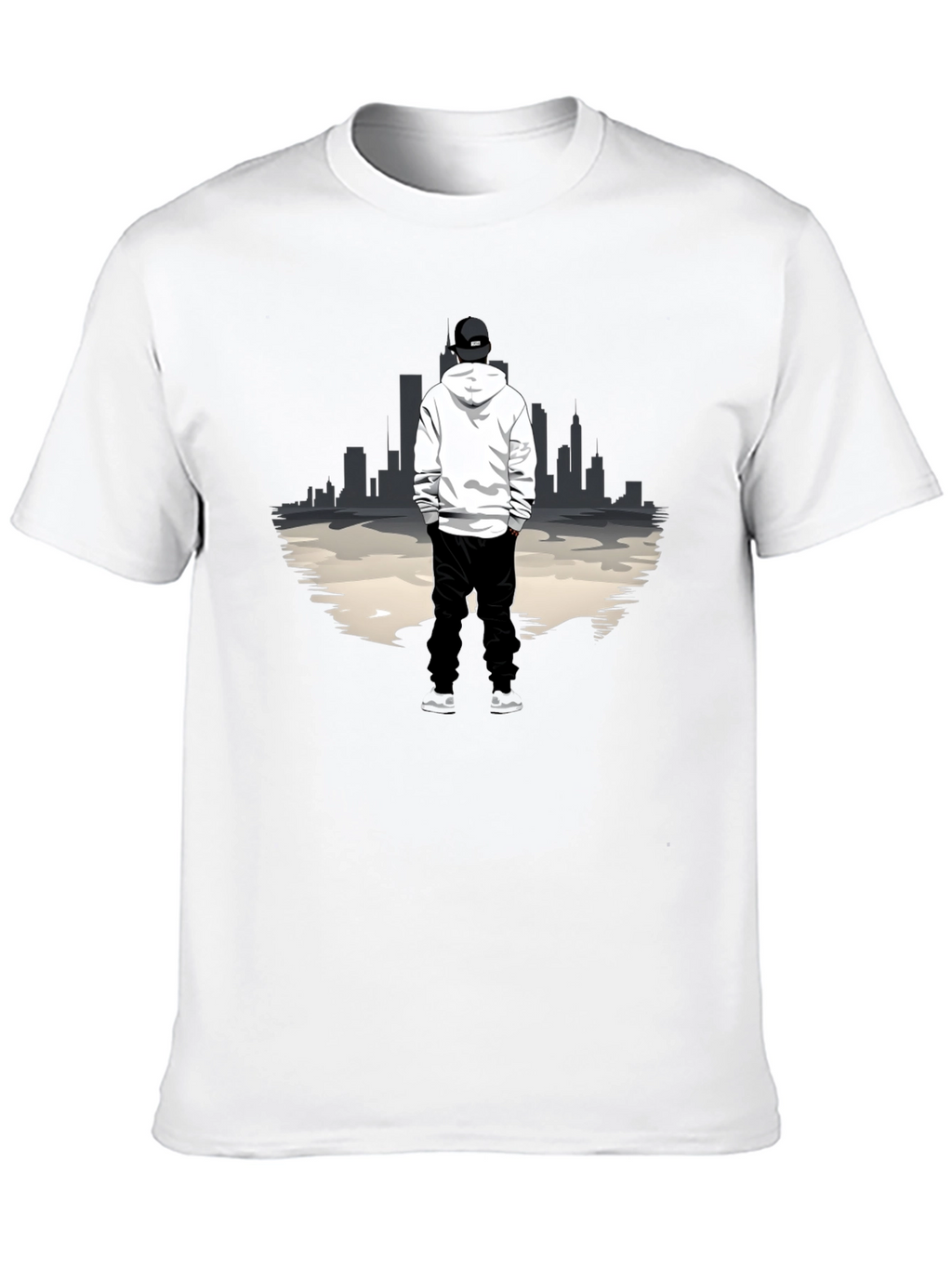 Urban Graphic Tee: Cityscape Silhouette