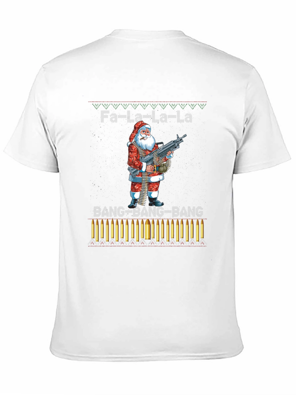 Fa-La-La-La-La Santa Machine Gun T-Shirt
