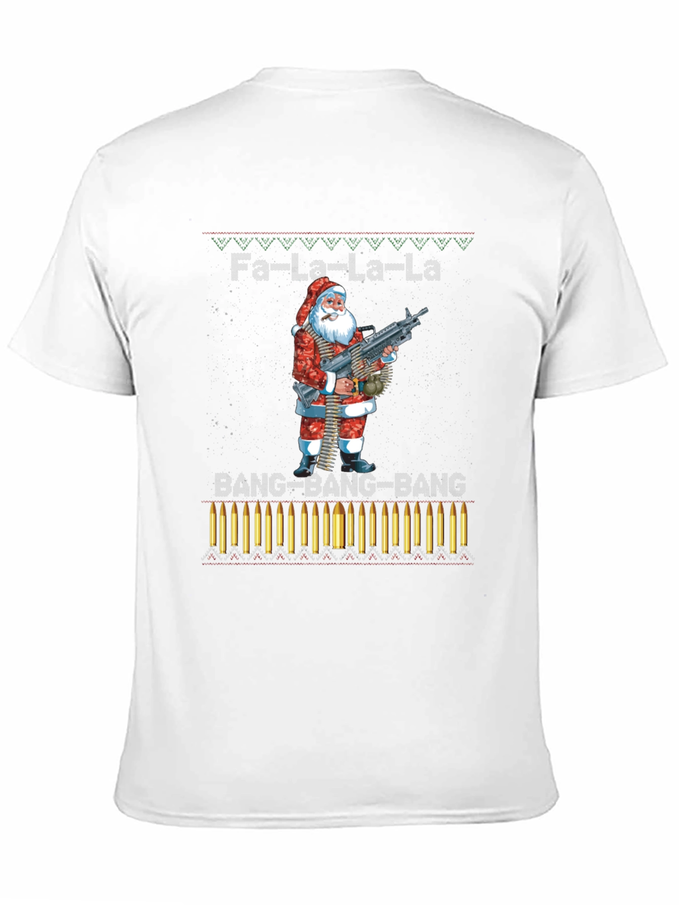 Fa-La-La-La-La Santa Machine Gun T-Shirt