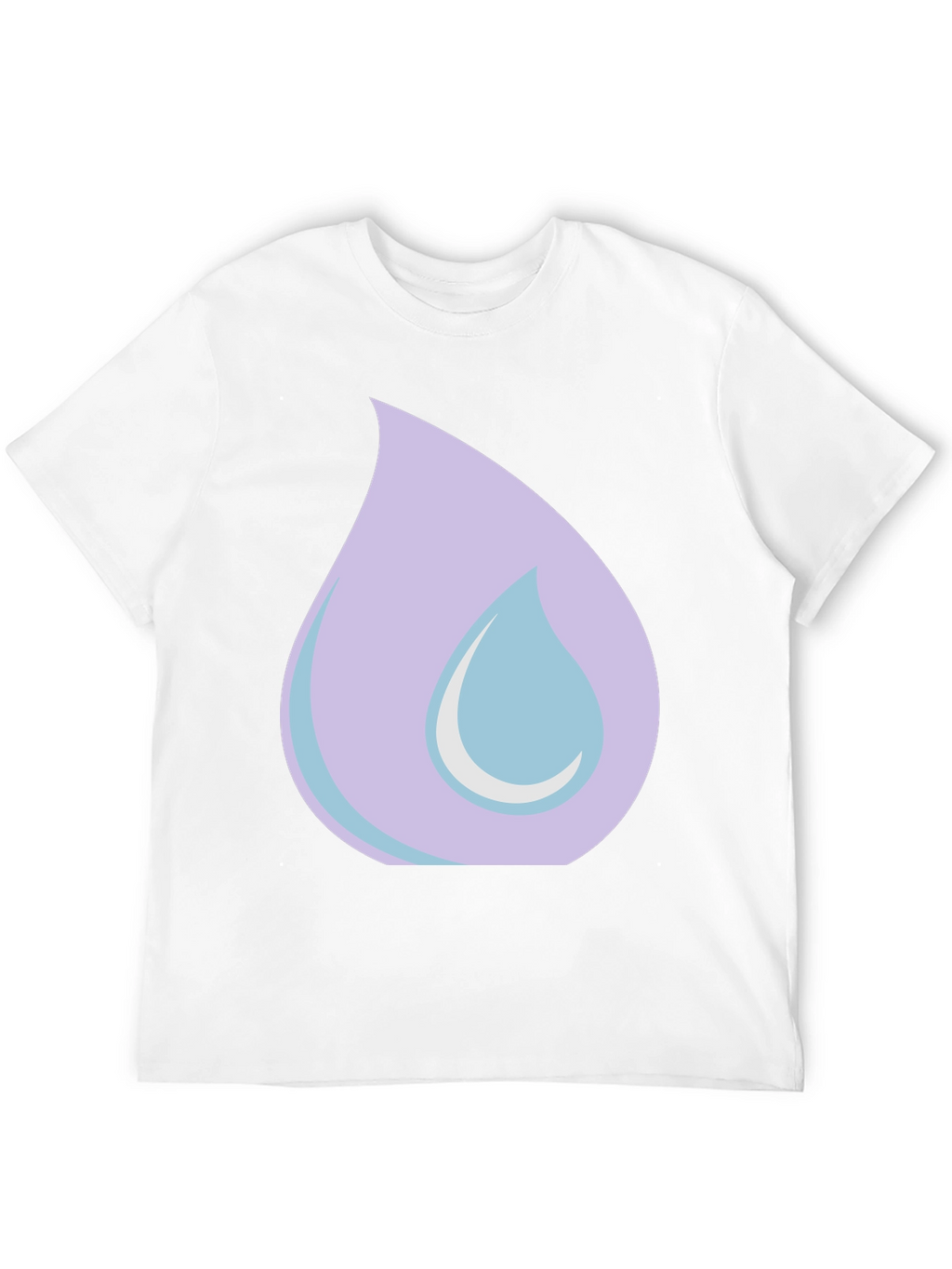 Lilac Tear Graphic Black T-Shirt