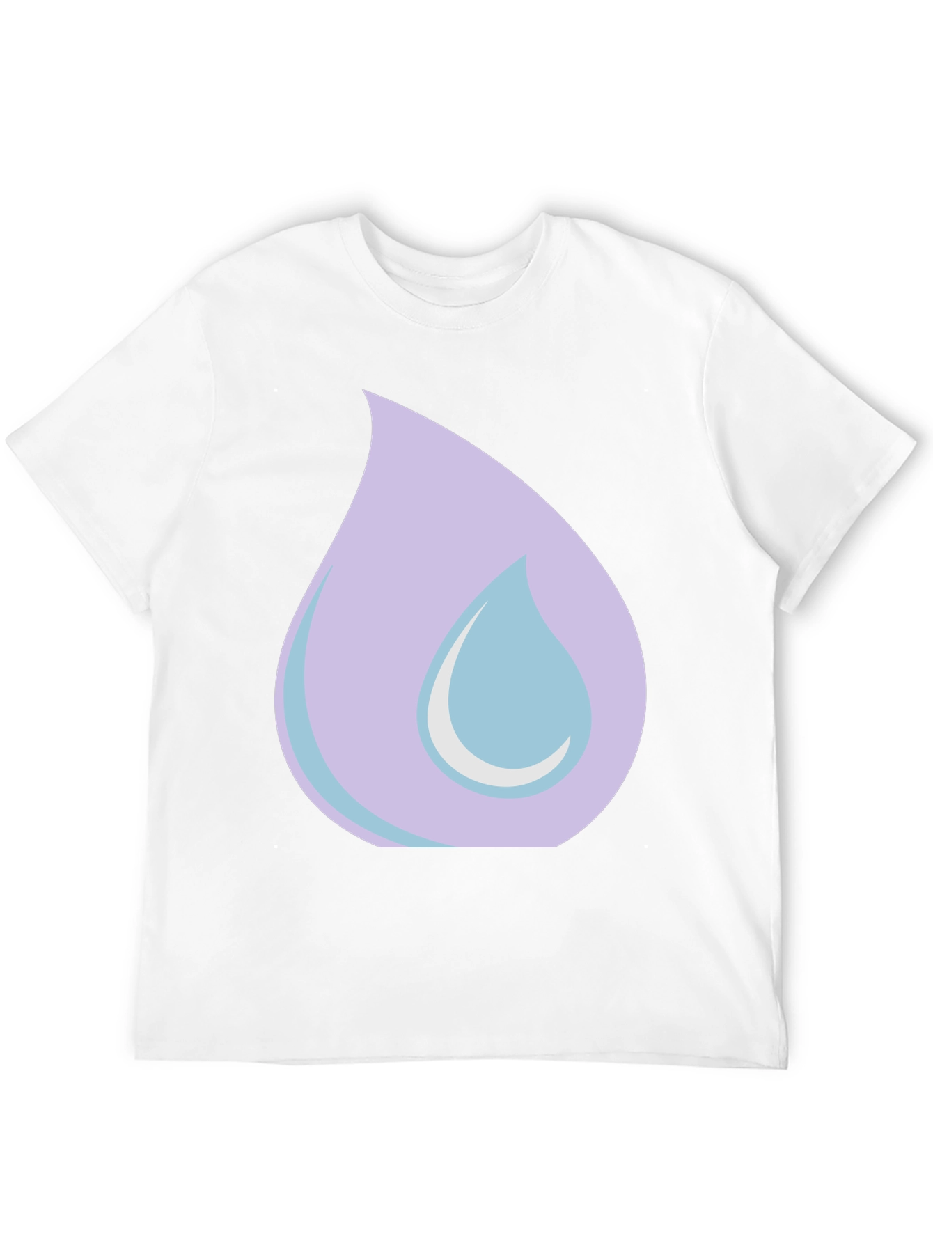 Lilac Tear Graphic Black T-Shirt