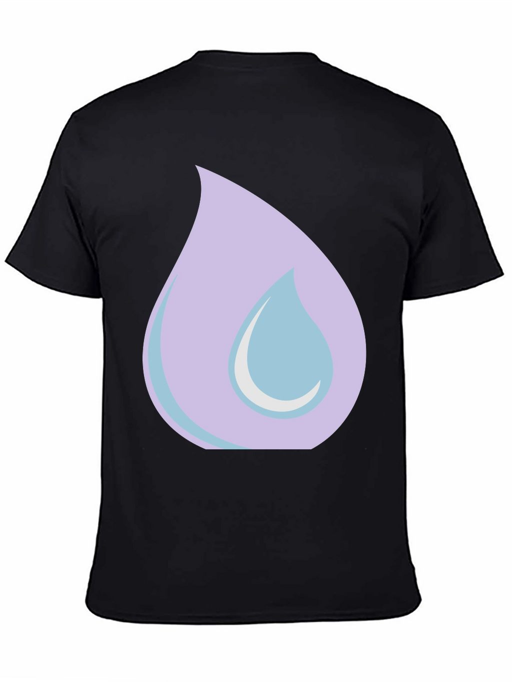 Lilac Tear Graphic Black T-Shirt