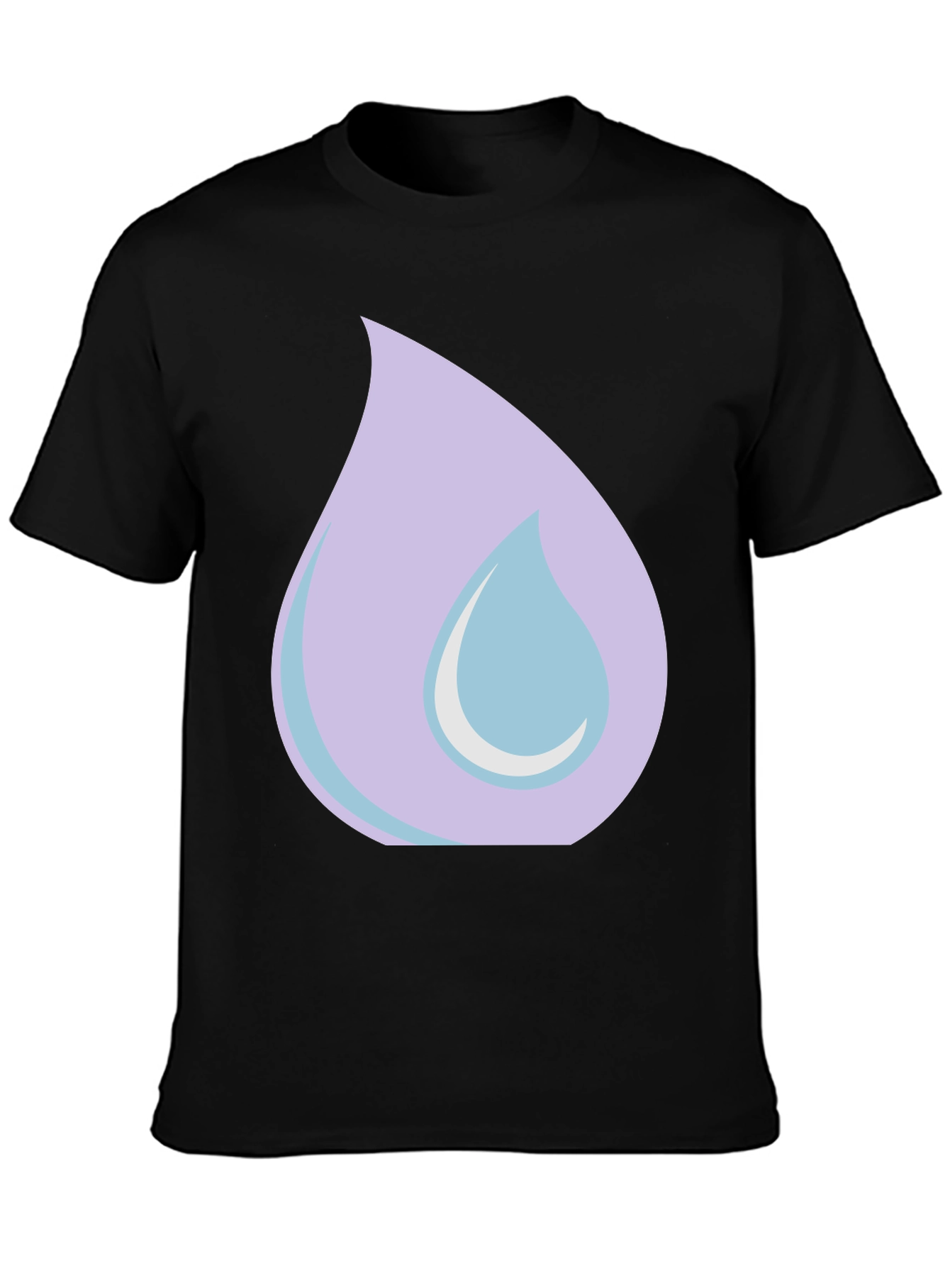 Lilac Tear Graphic Black T-Shirt