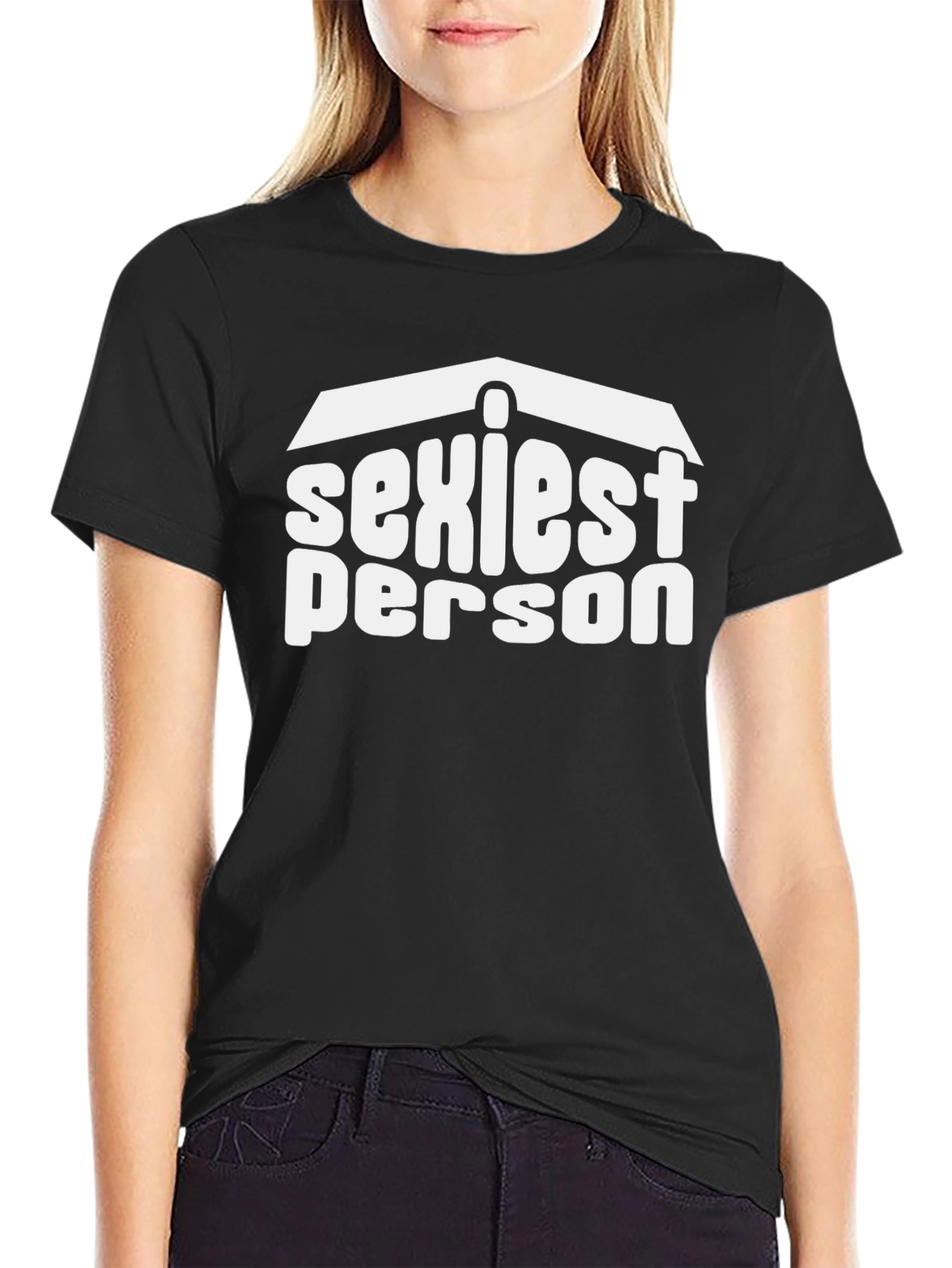 Sexiest Person Graphic Tee - Black Cotton T-Shirt