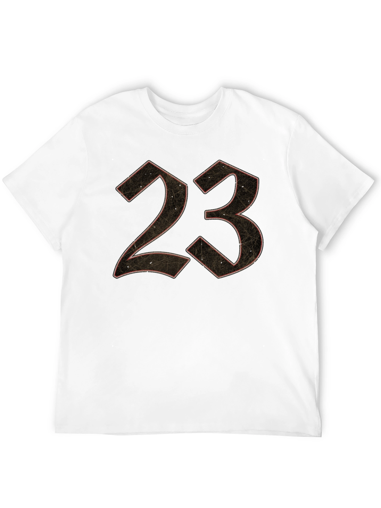 23 Graphic Print Mens Black T-Shirt