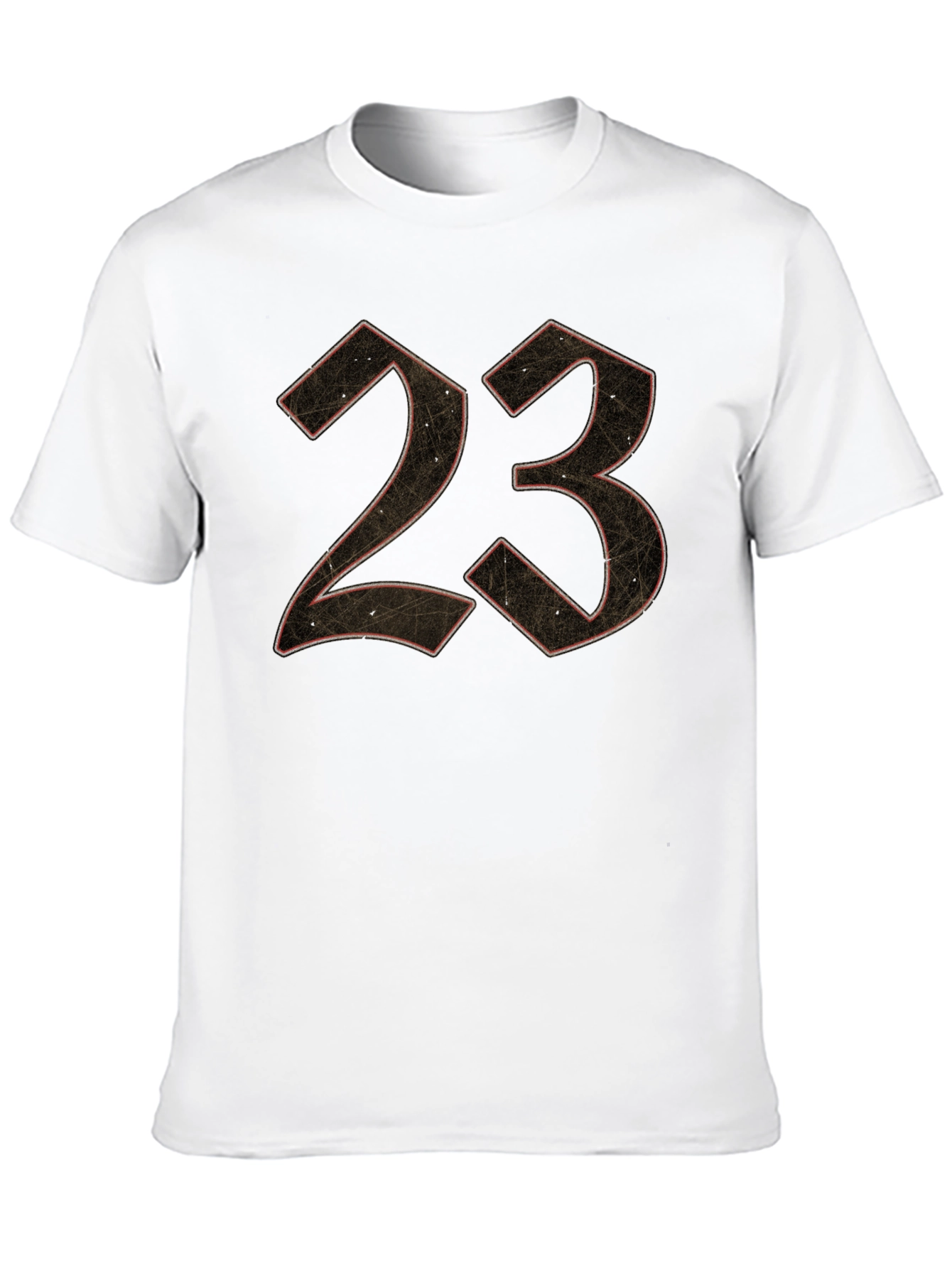 23 Graphic Print Mens Black T-Shirt