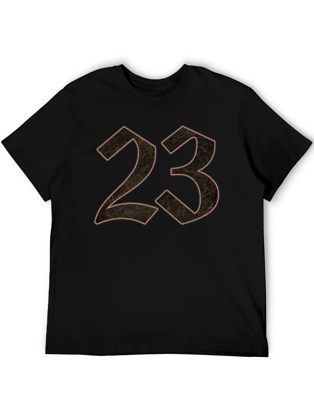 23 Graphic Print Mens Black T-Shirt