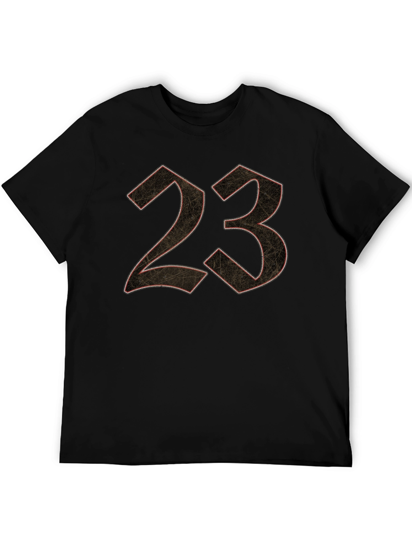 23 Graphic Print Mens Black T-Shirt