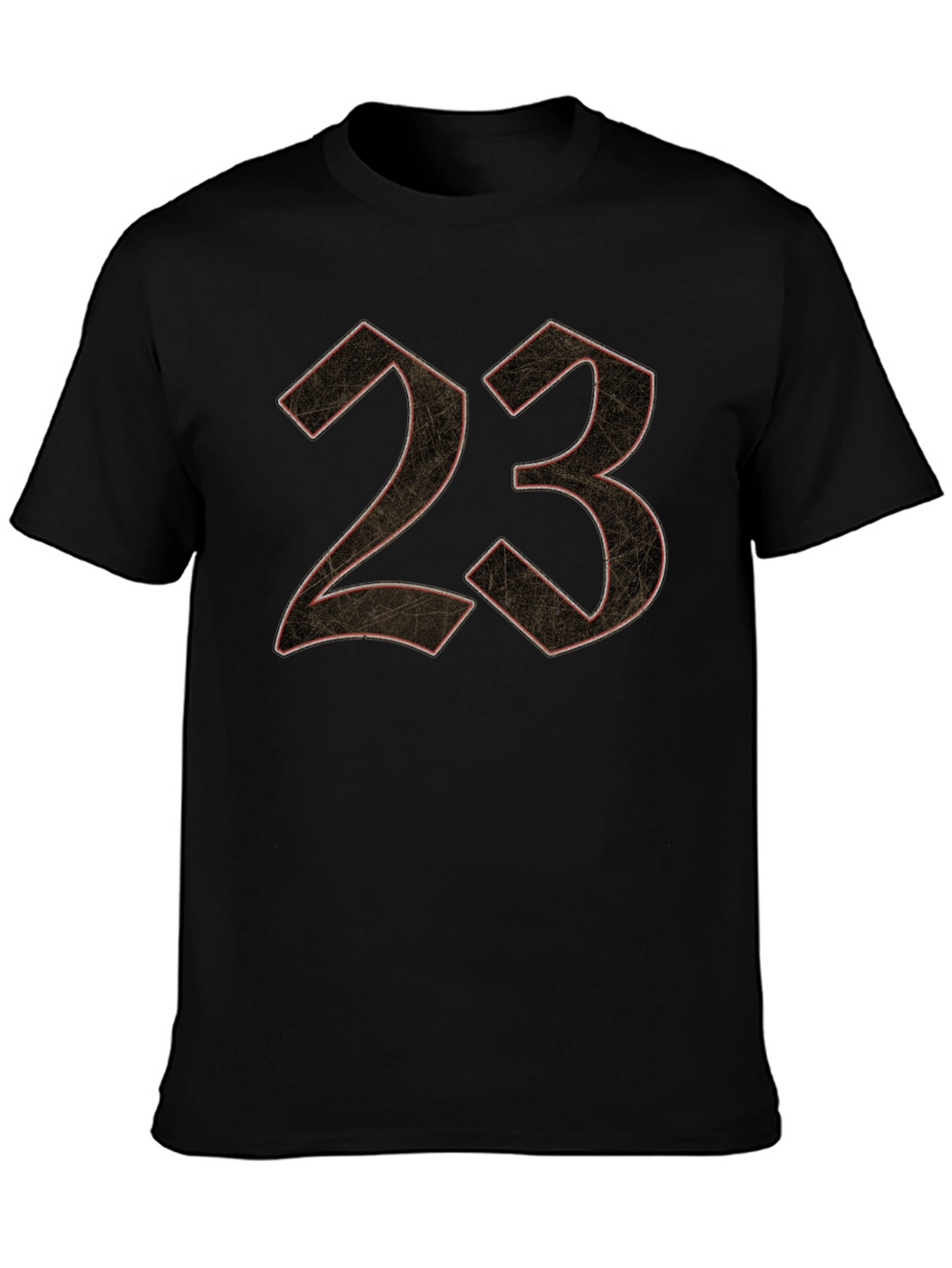 23 Graphic Print Mens Black T-Shirt