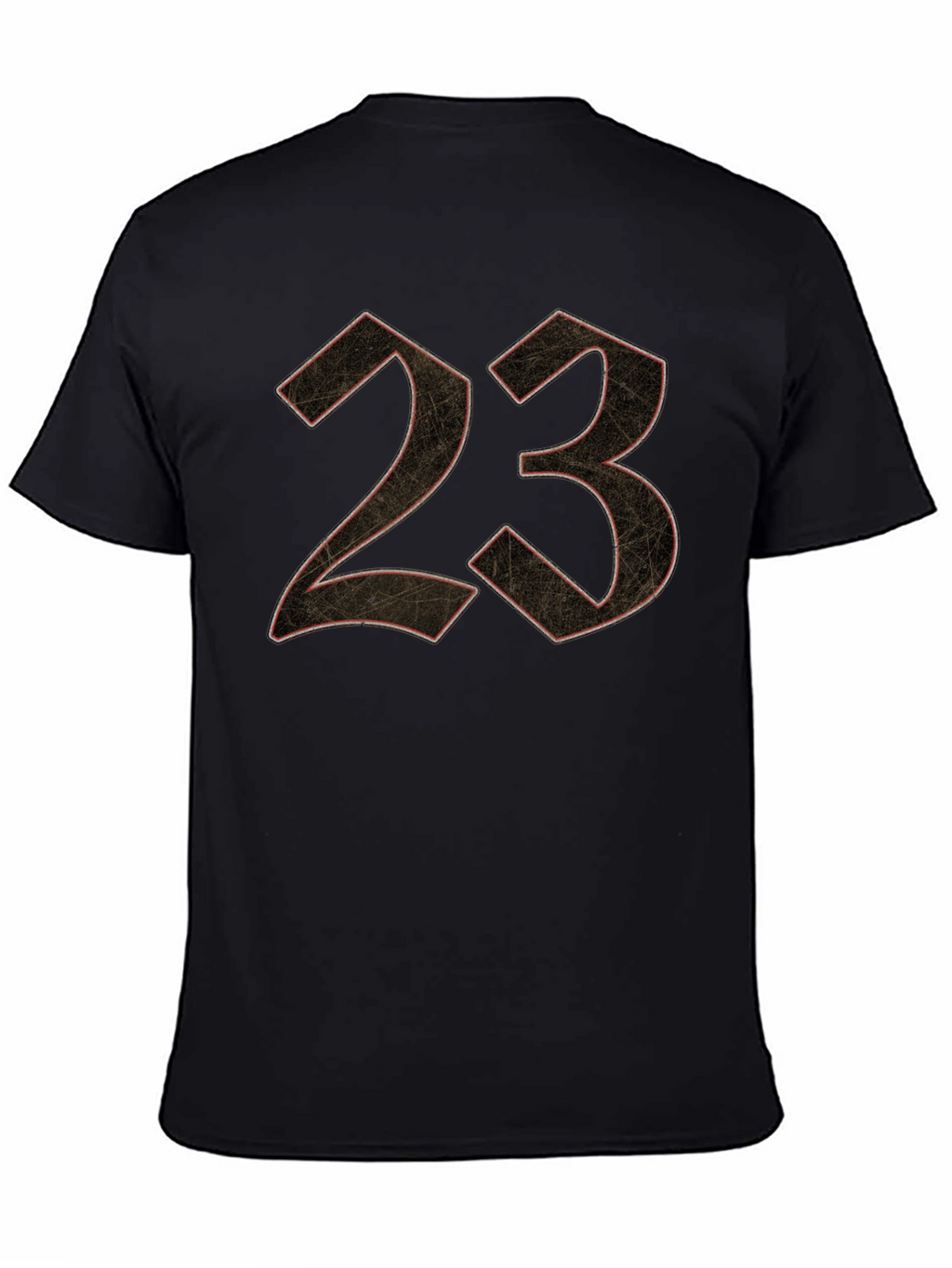 23 Graphic Print Mens Black T-Shirt