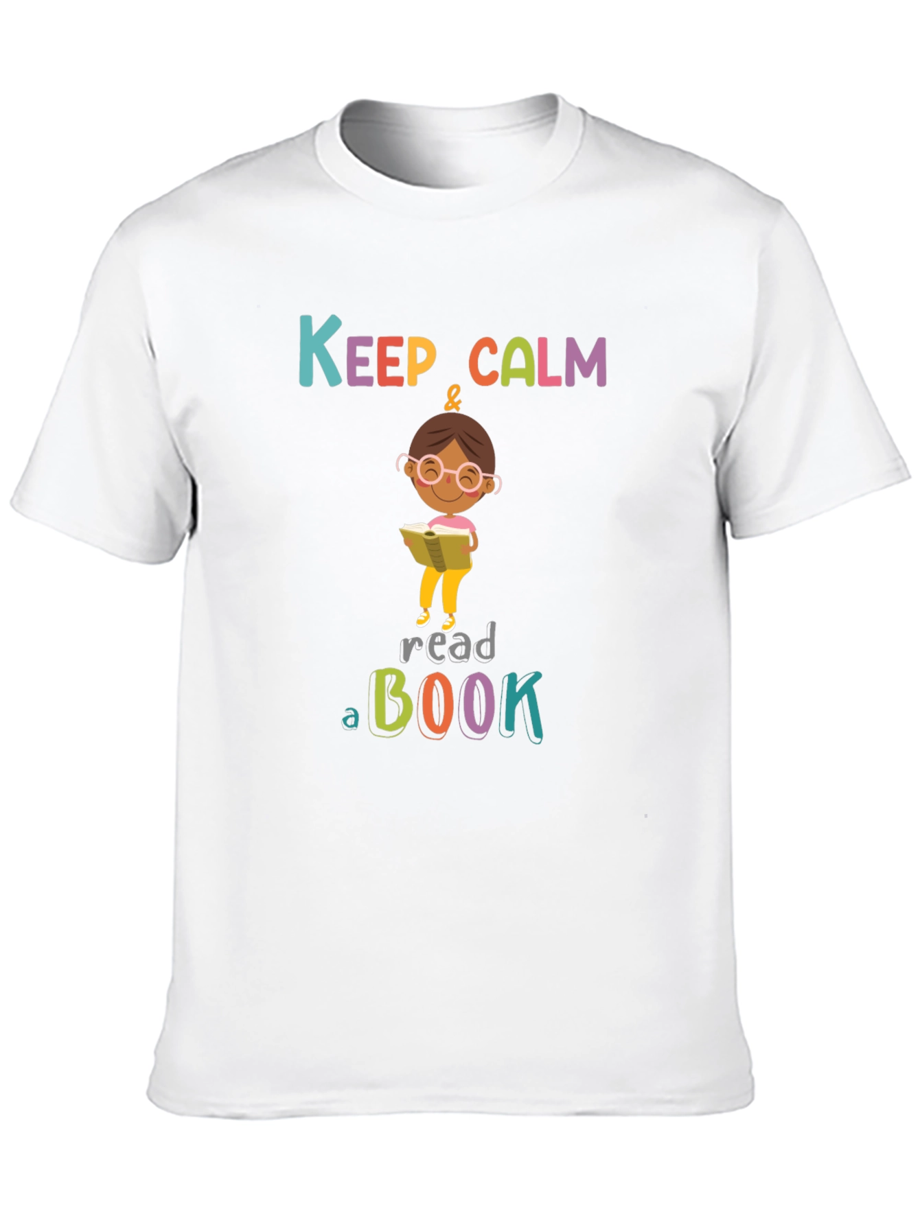 Keep Calm & Read a Book Black T-Shirt