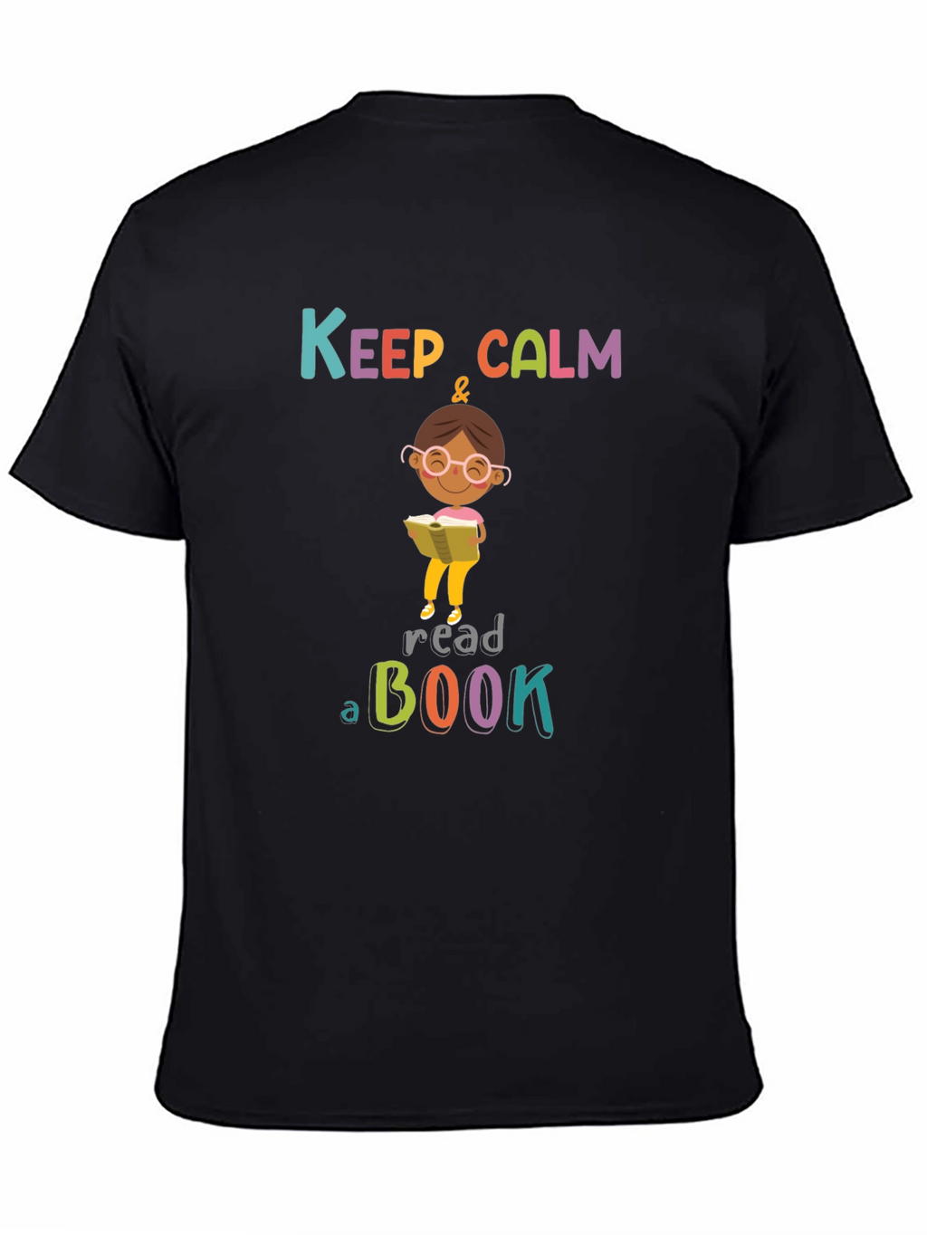 Keep Calm & Read a Book Black T-Shirt