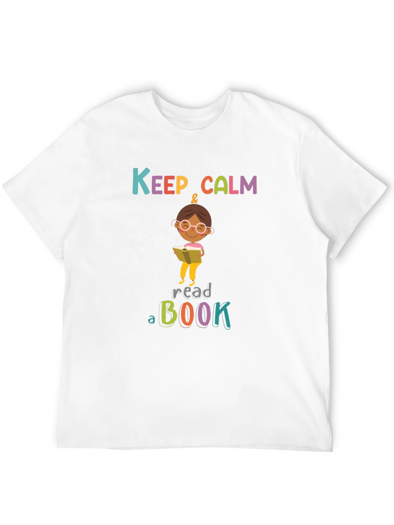 Keep Calm & Read a Book Black T-Shirt
