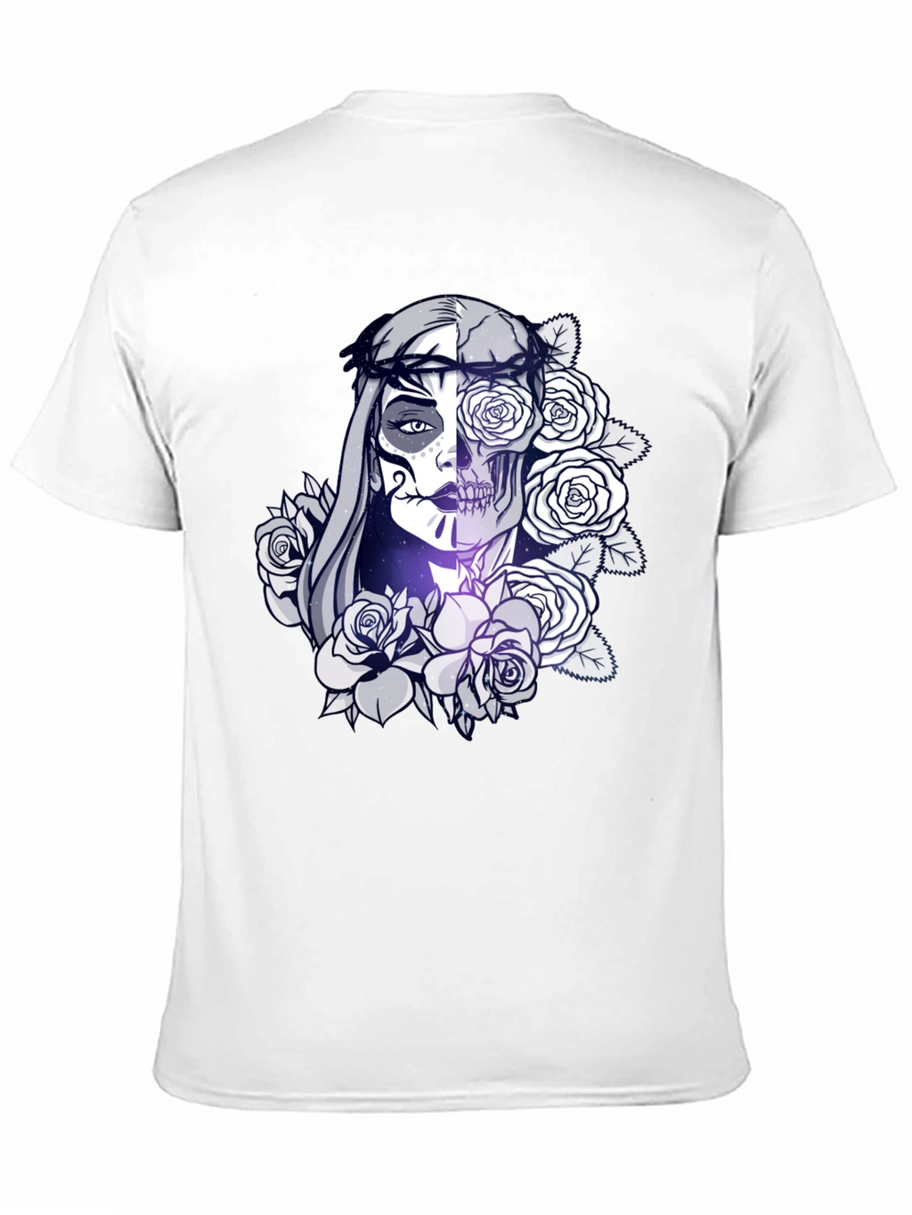 Sugar Skull Floral Black T-Shirt