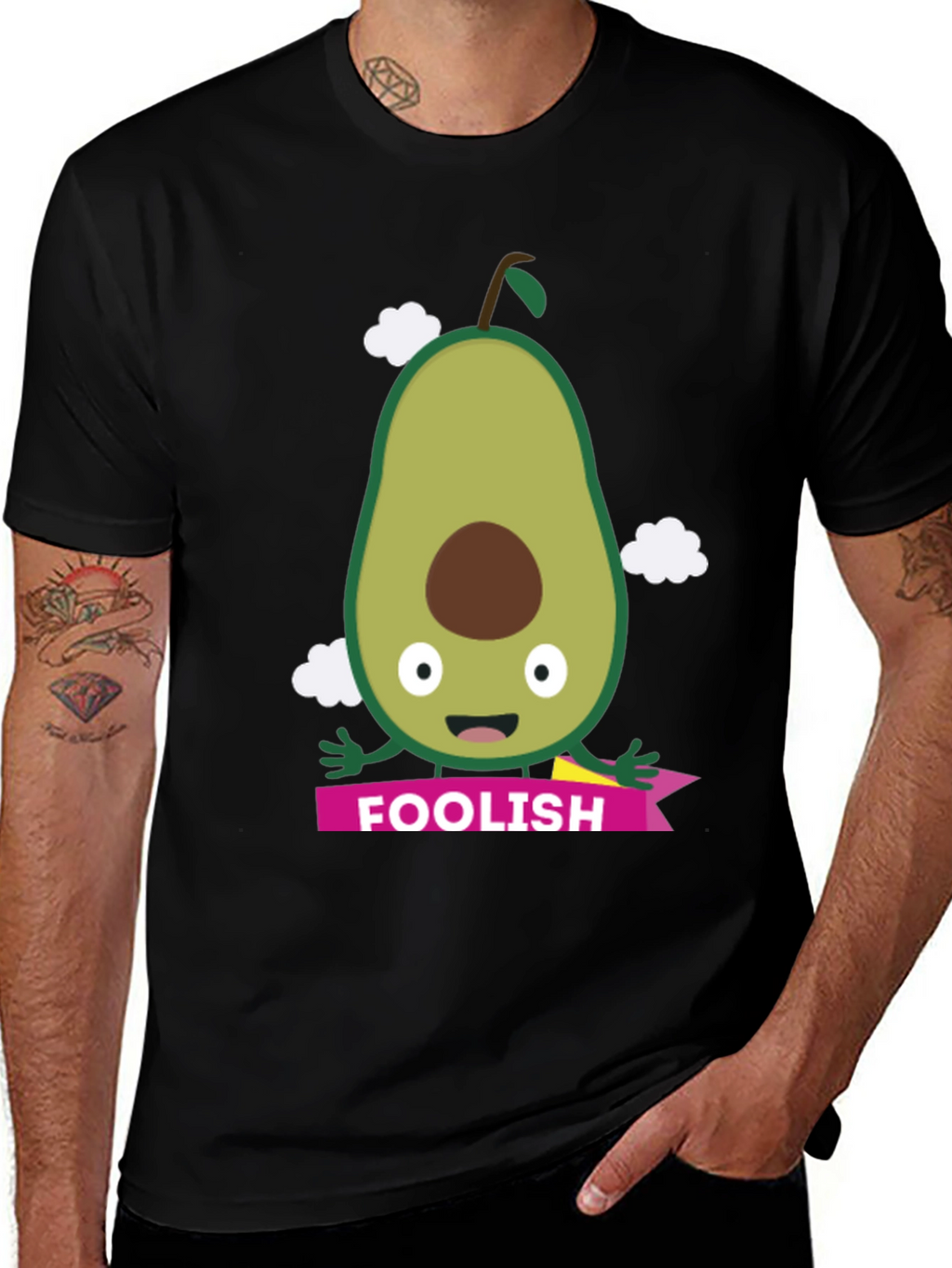 Foolish Avocado Graphic T-Shirt - Unique Design