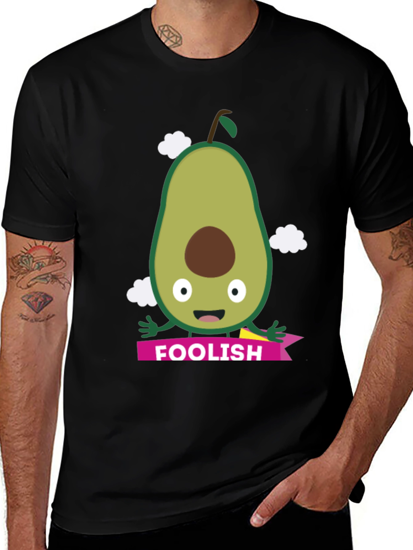Foolish Avocado Graphic T-Shirt - Unique Design