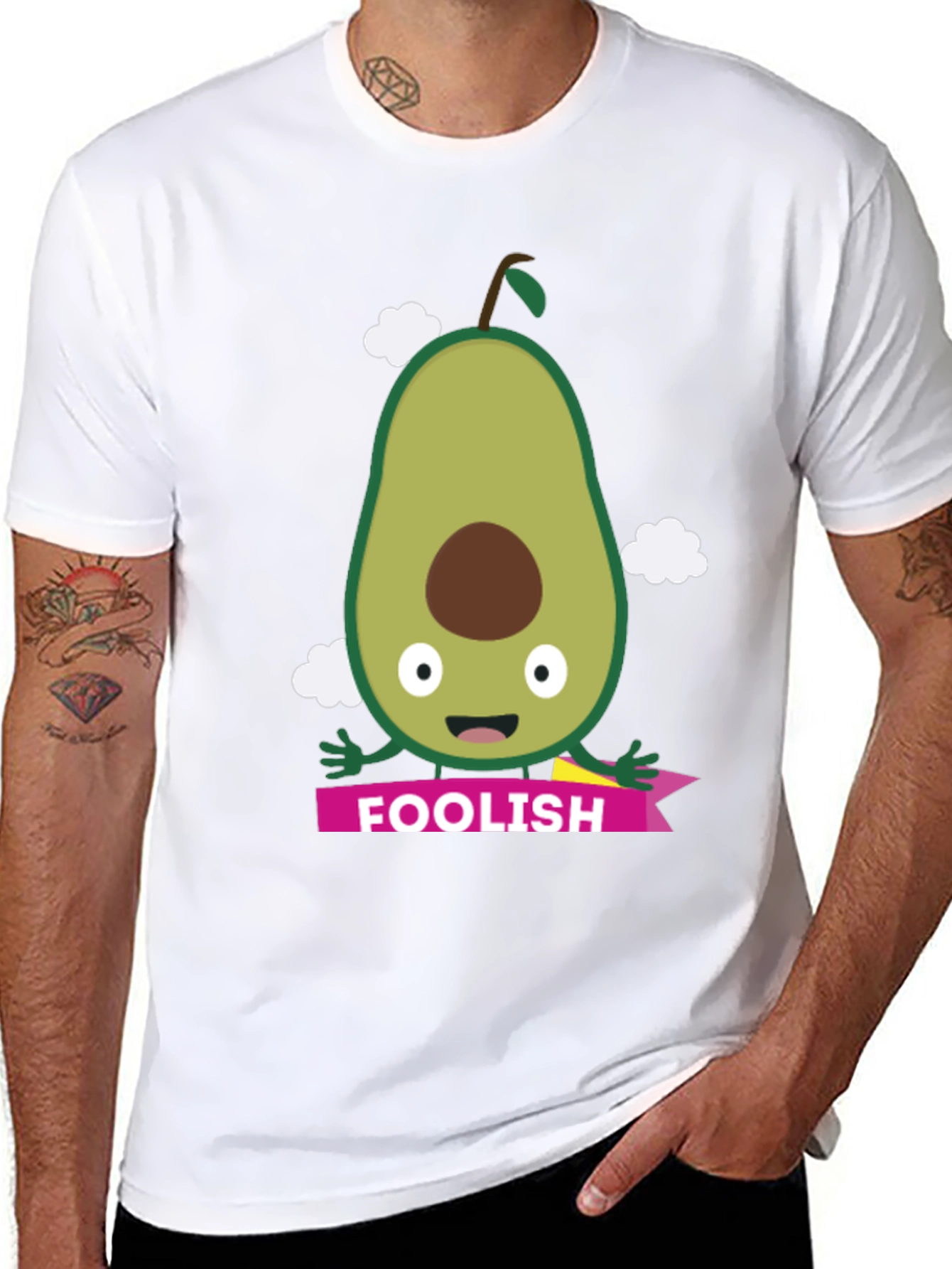 Foolish Avocado Graphic T-Shirt - Unique Design