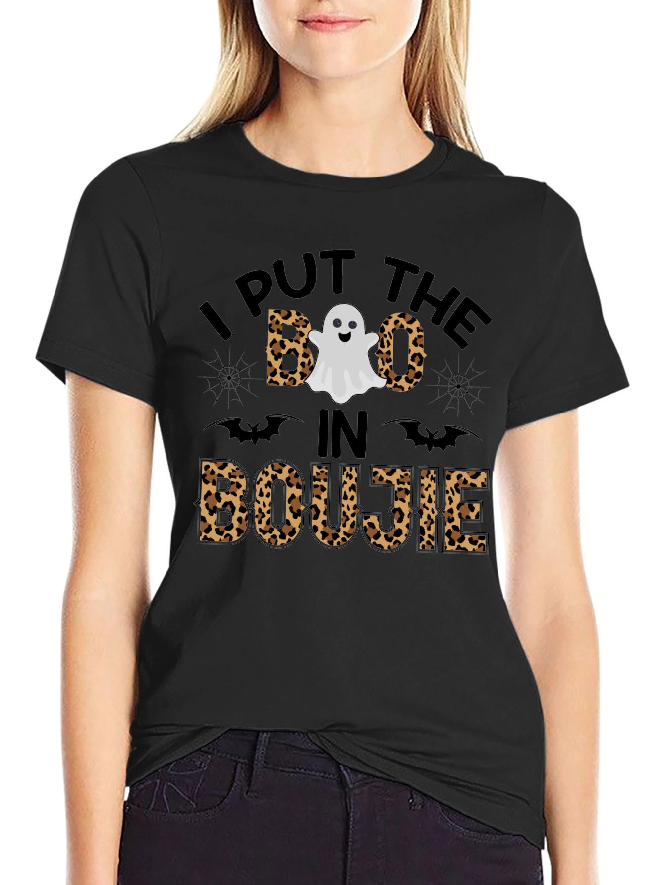 Boo in Boujie Leopard Halloween T-Shirt