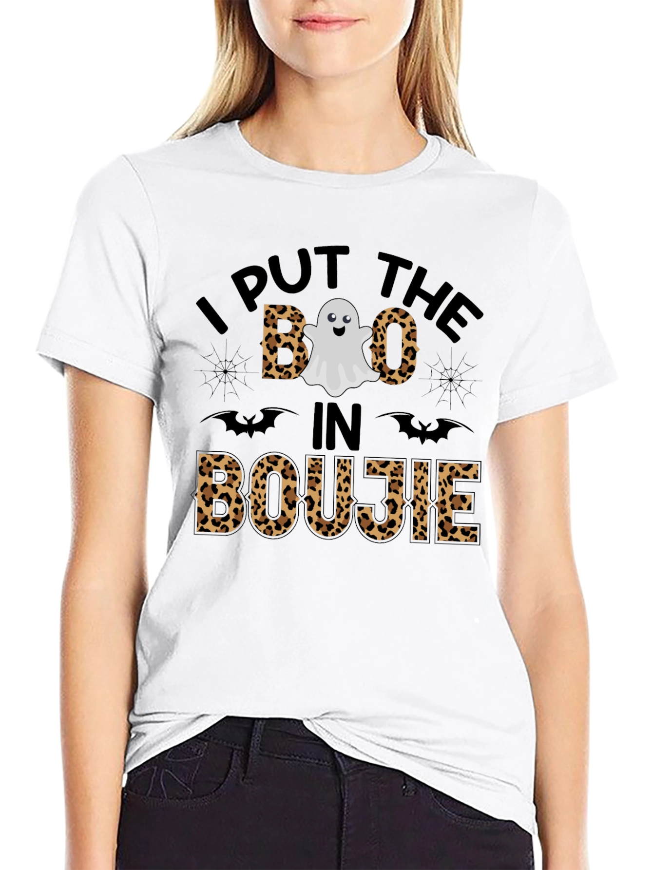 Boo in Boujie Leopard Halloween T-Shirt