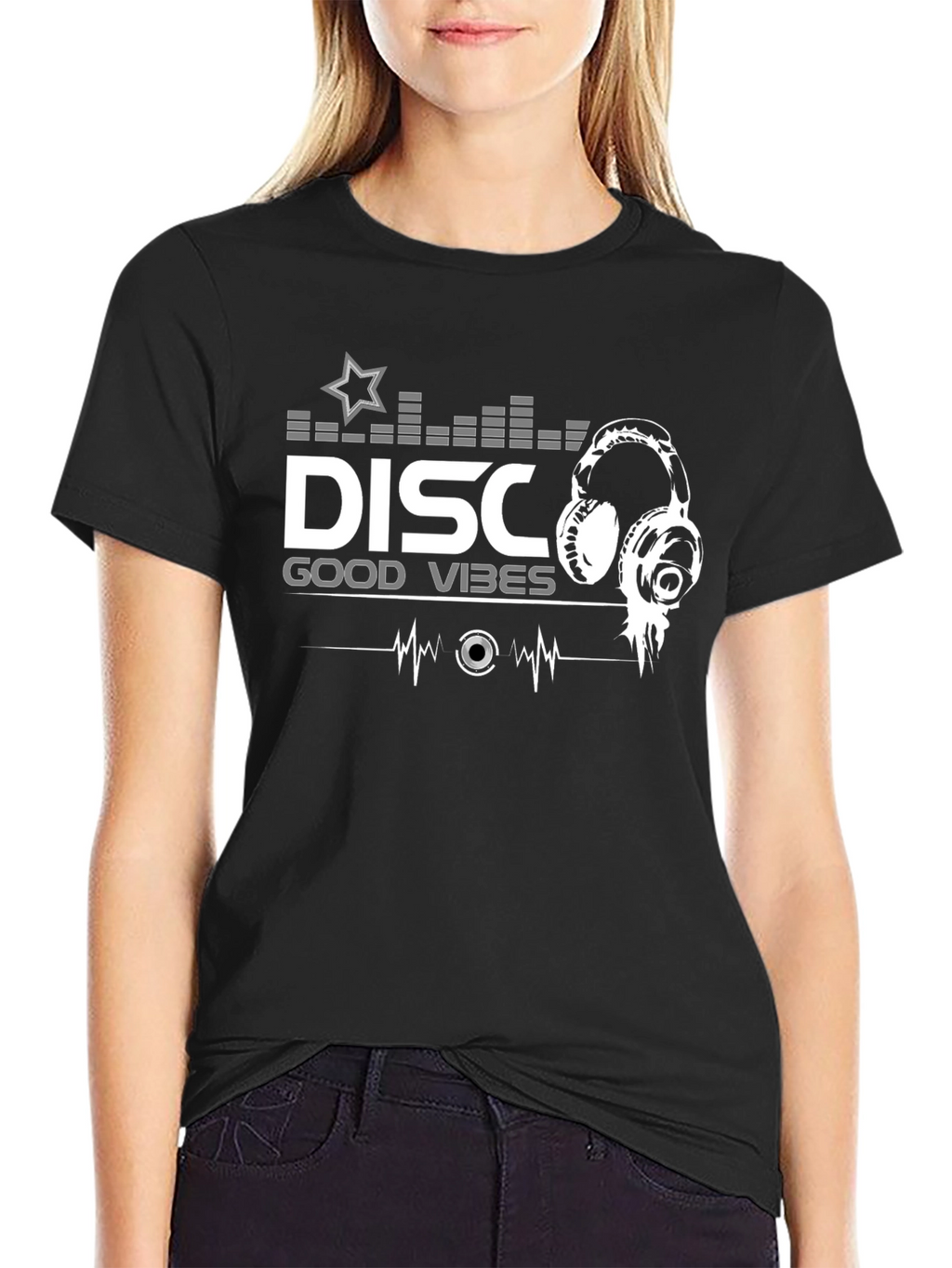 Disco Good Vibes Black T-Shirt