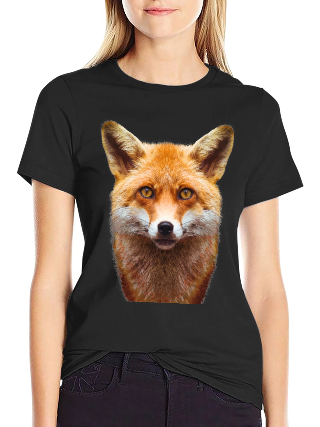 Fox Head Graphic Black T-Shirt