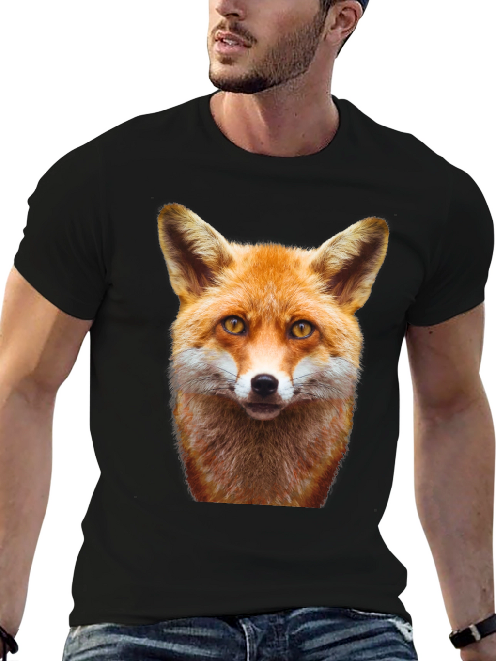 Fox Head Graphic Black T-Shirt