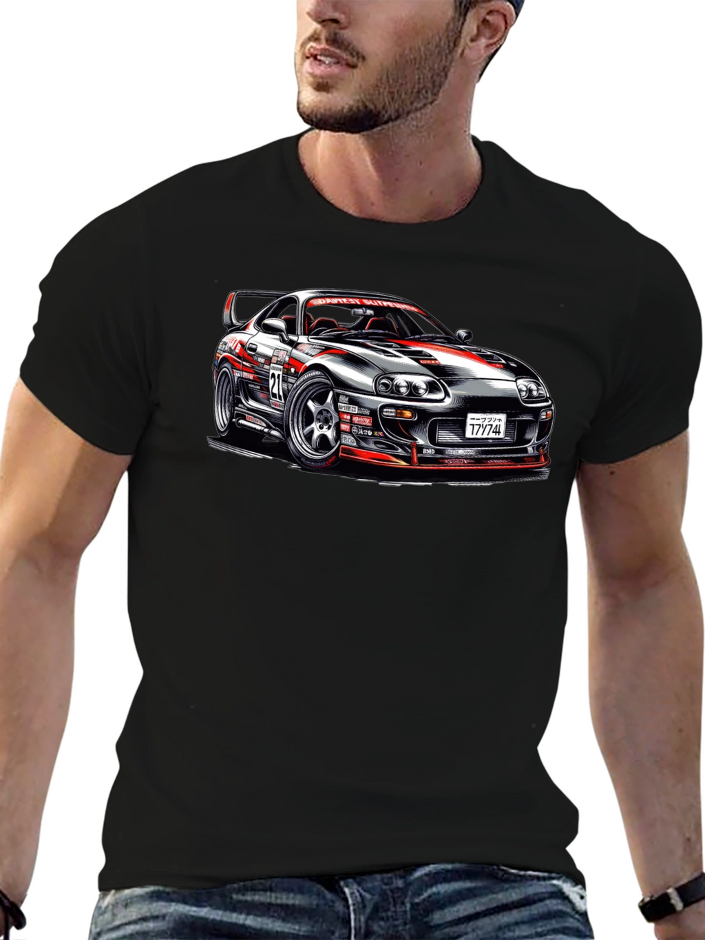 Racing Car Graphic T-Shirt - Supra Design