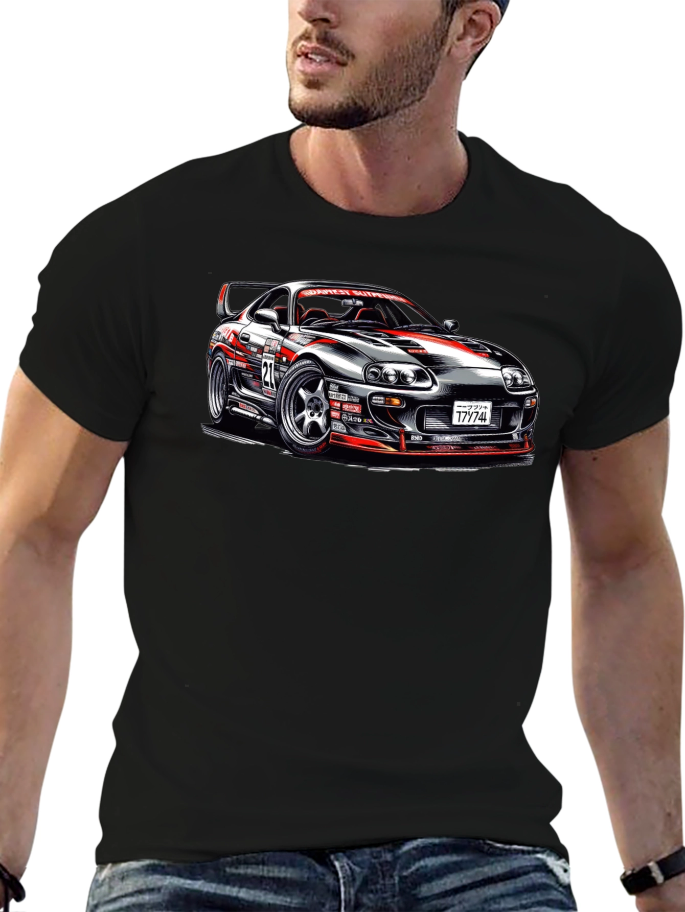 Racing Car Graphic T-Shirt - Supra Design
