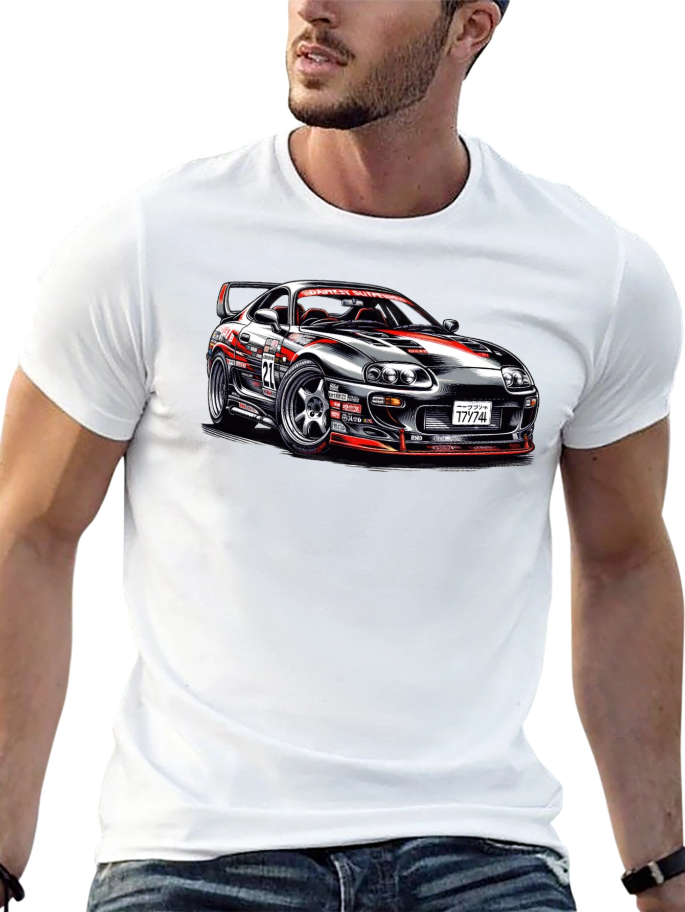 Racing Car Graphic T-Shirt - Supra Design