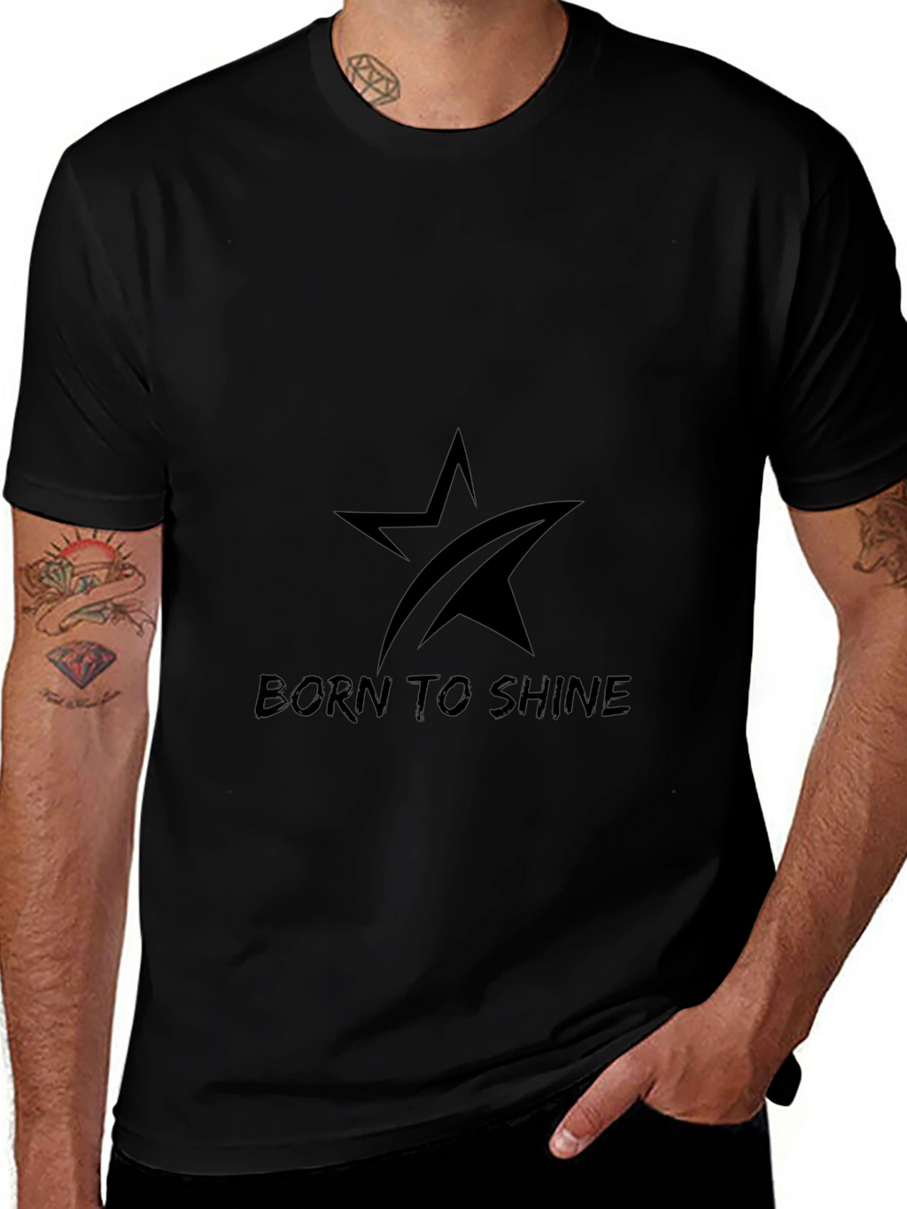 Born To Shine Black T-Shirt