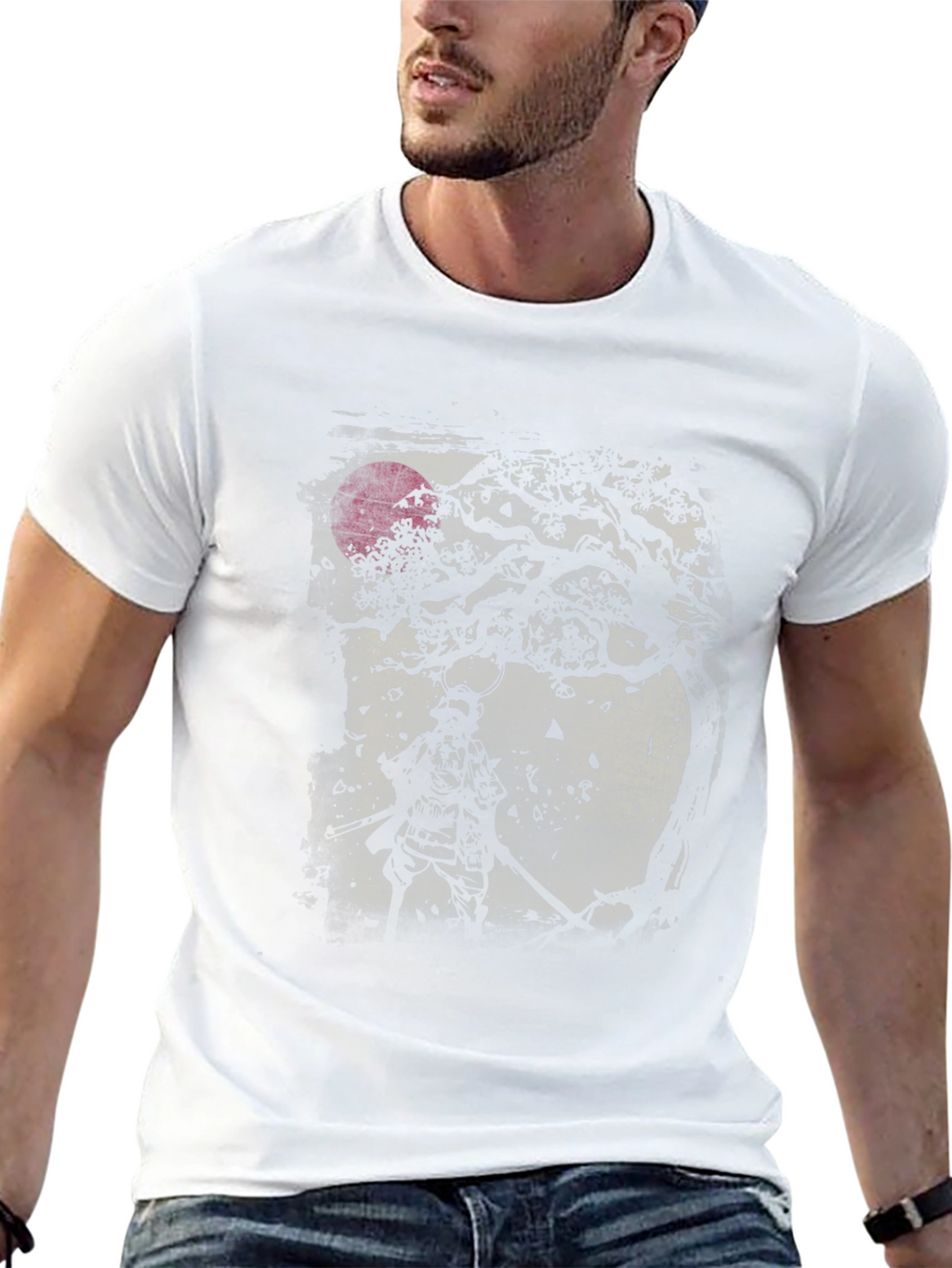 Samurai Under Tree Graphic T-Shirt