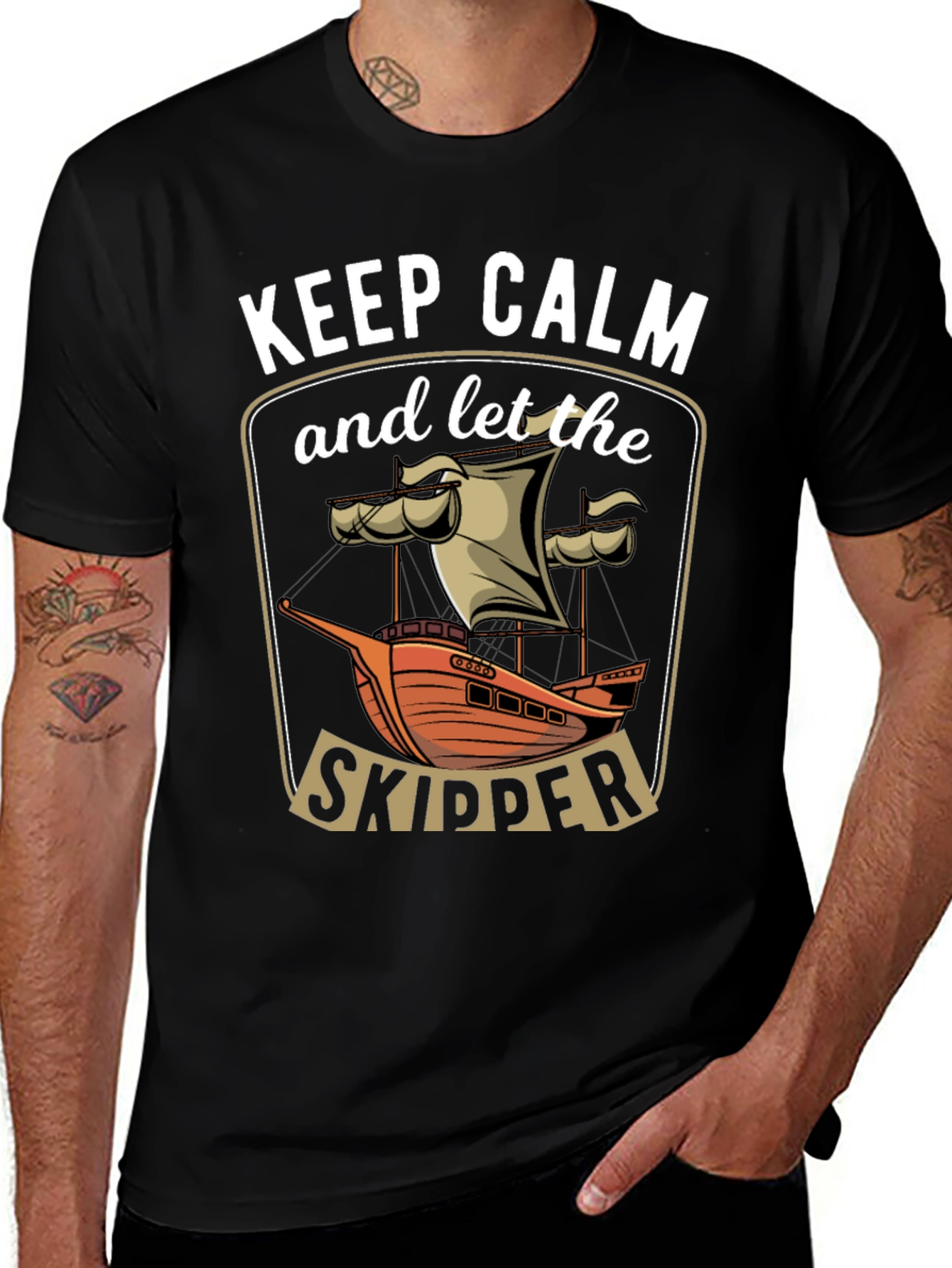 Keep Calm Skipper Graphic T-Shirt