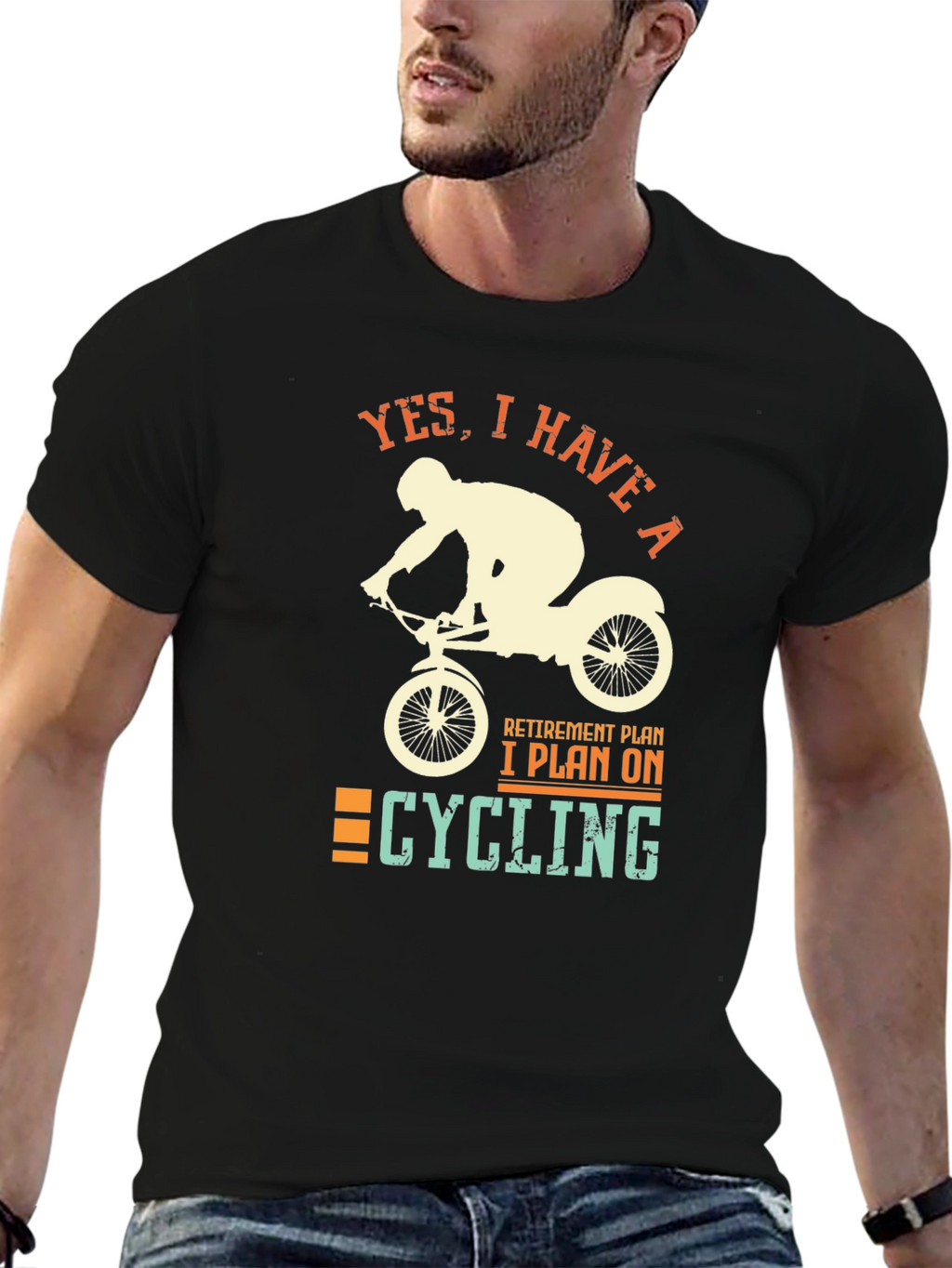 Cycling Retirement Plan Graphic T-Shirt