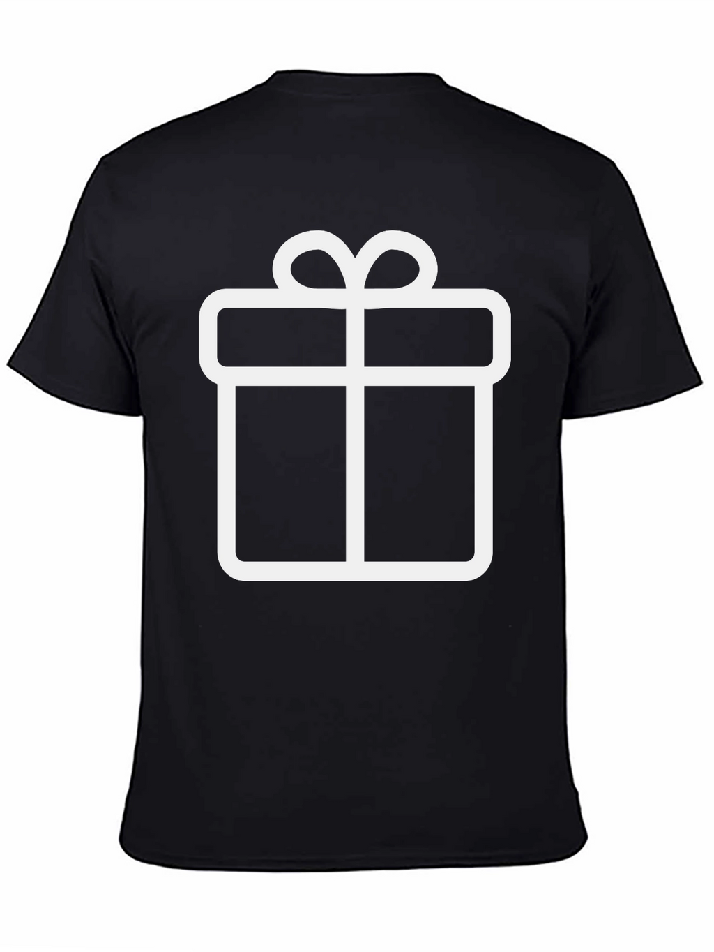 Festive Gift Box Tee - Black Graphic T-Shirt