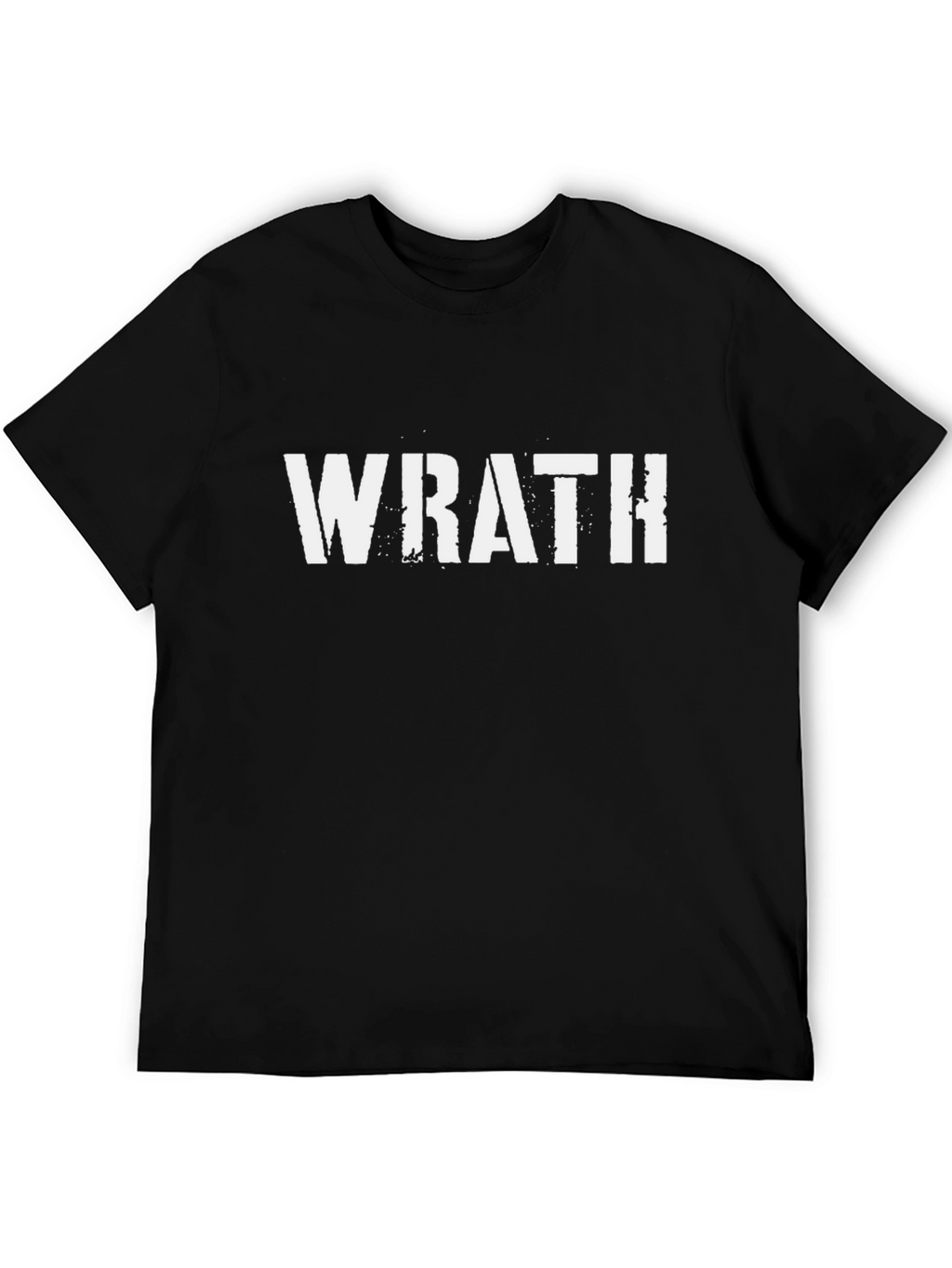 Wrath Graphic Tee - Black Cotton Casual T-Shirt