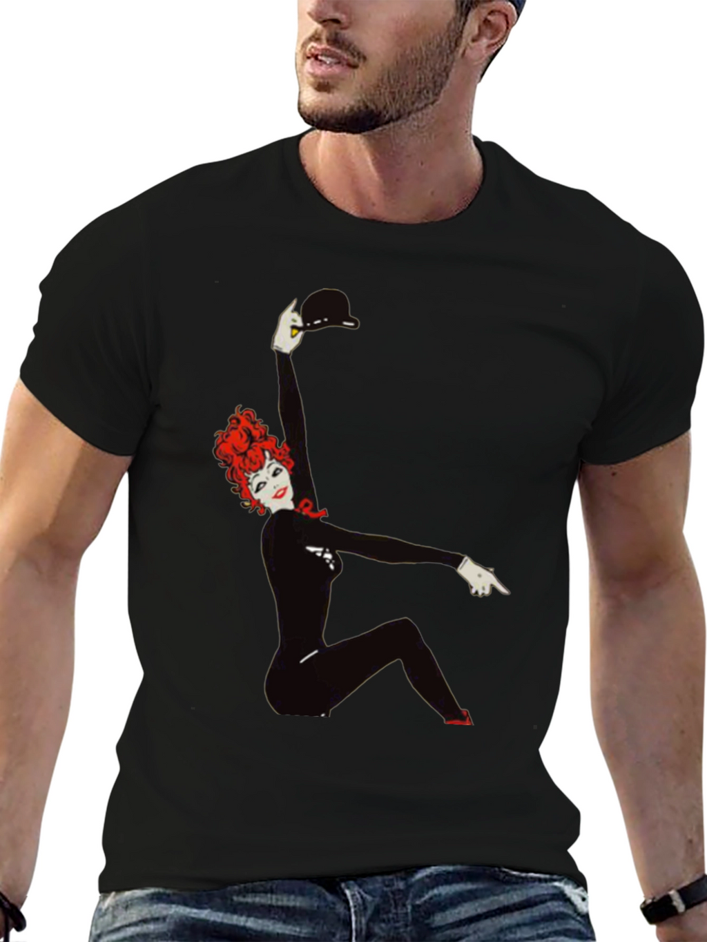Cabaret Dancer Graphic Tee - Retro Style
