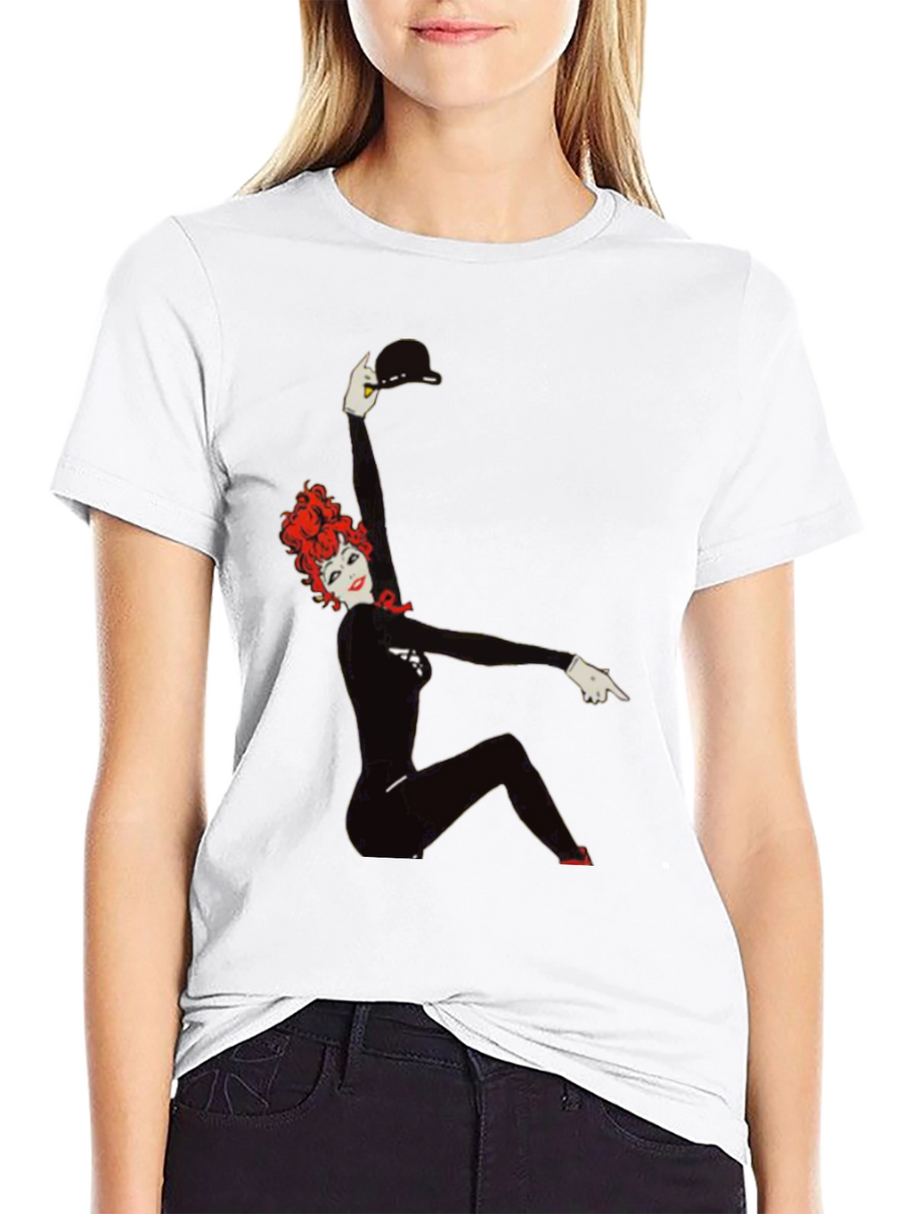 Cabaret Dancer Graphic Tee - Retro Style