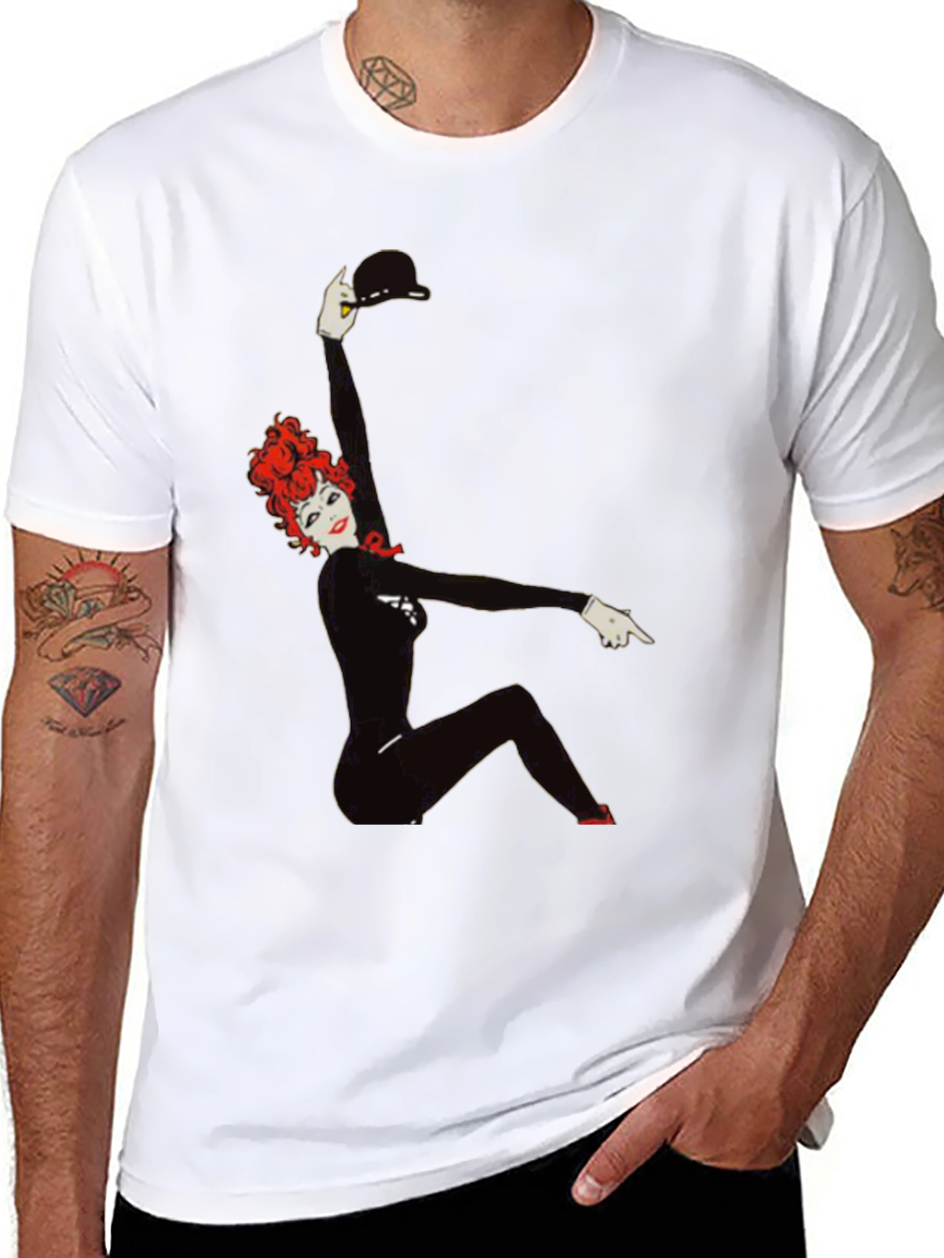 Cabaret Dancer Graphic Tee - Retro Style