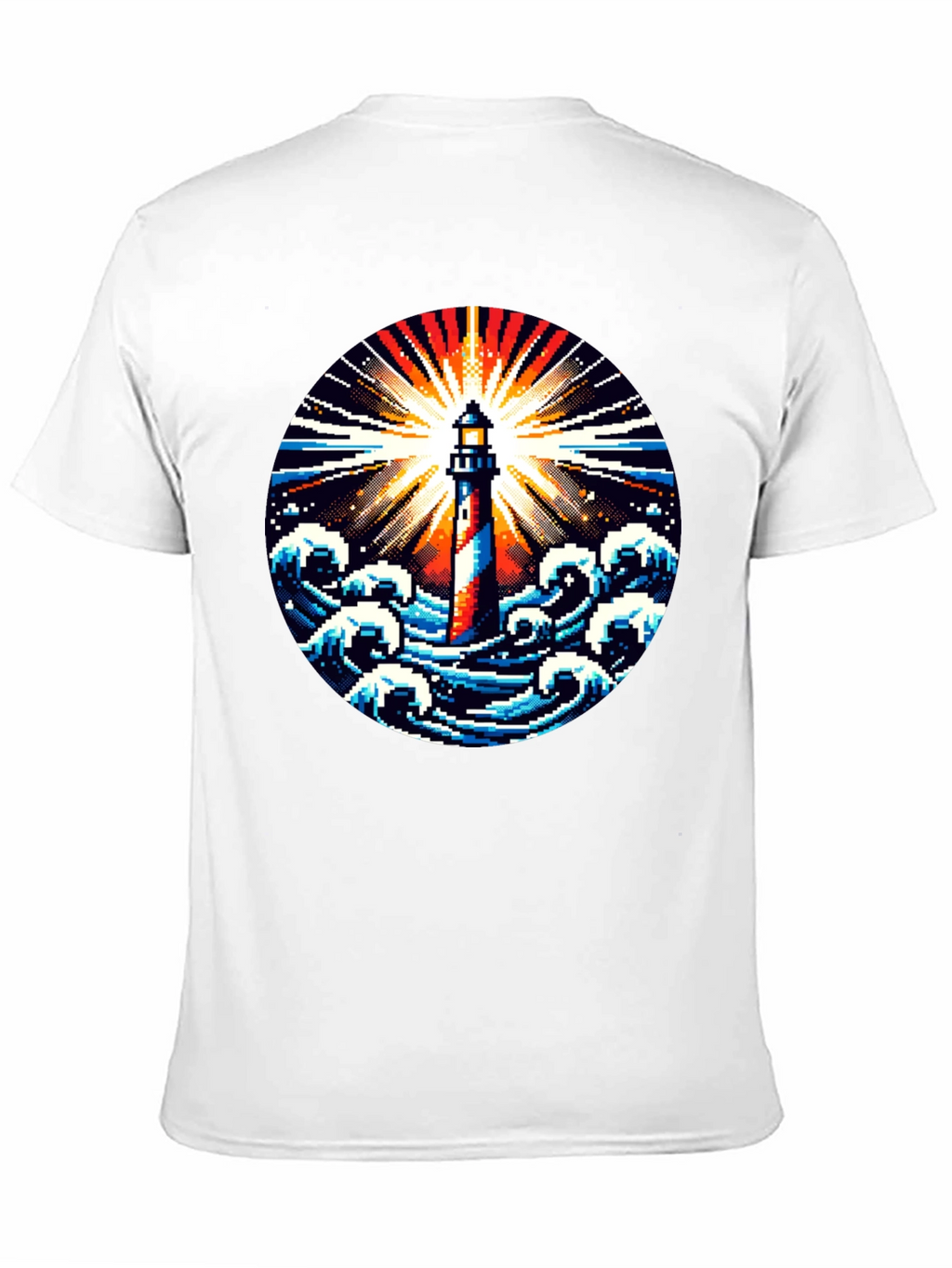 Pixel Lighthouse Graphic Tee - Black