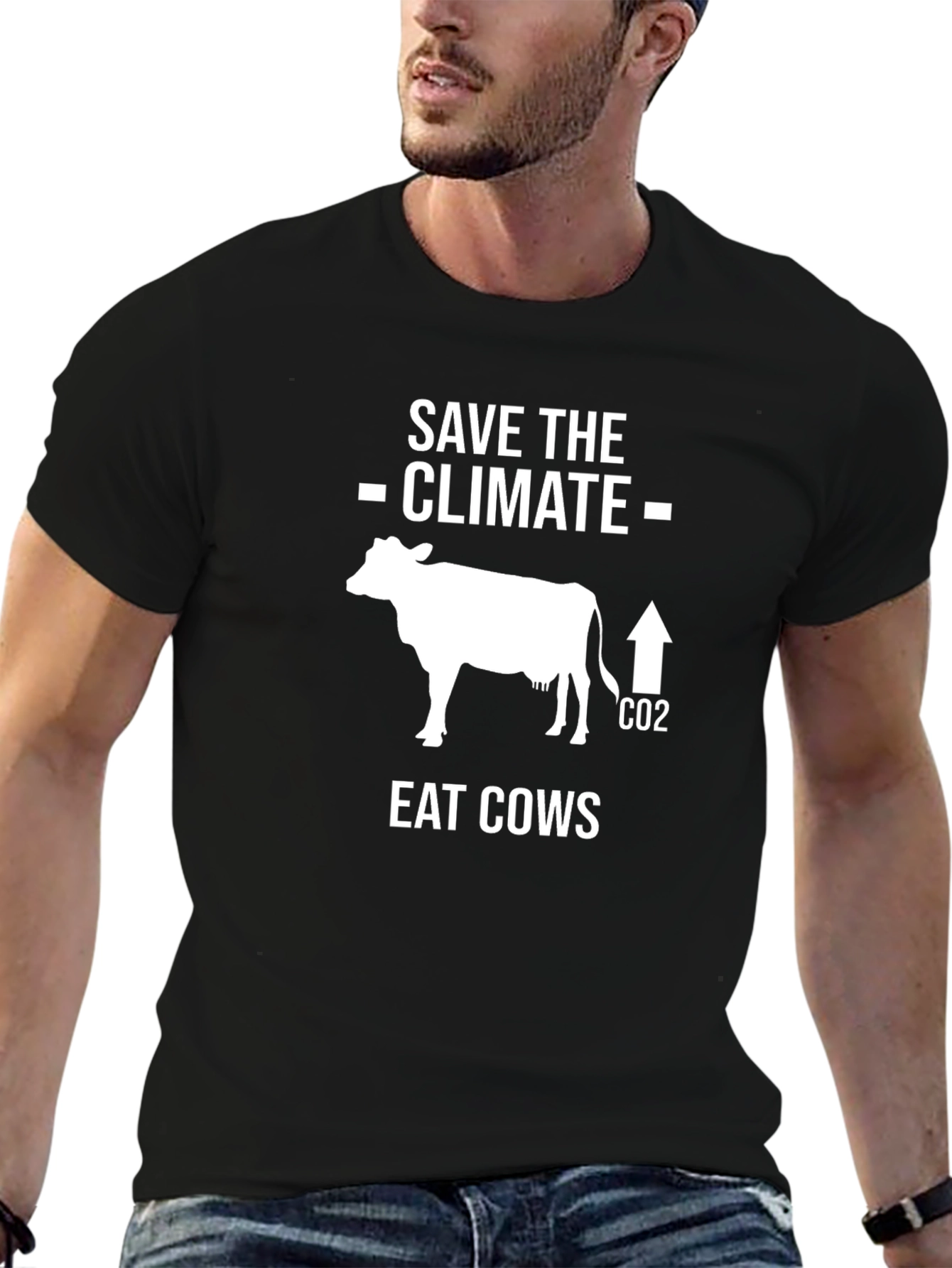 Save the Climate Eat Cows Graphic Tee