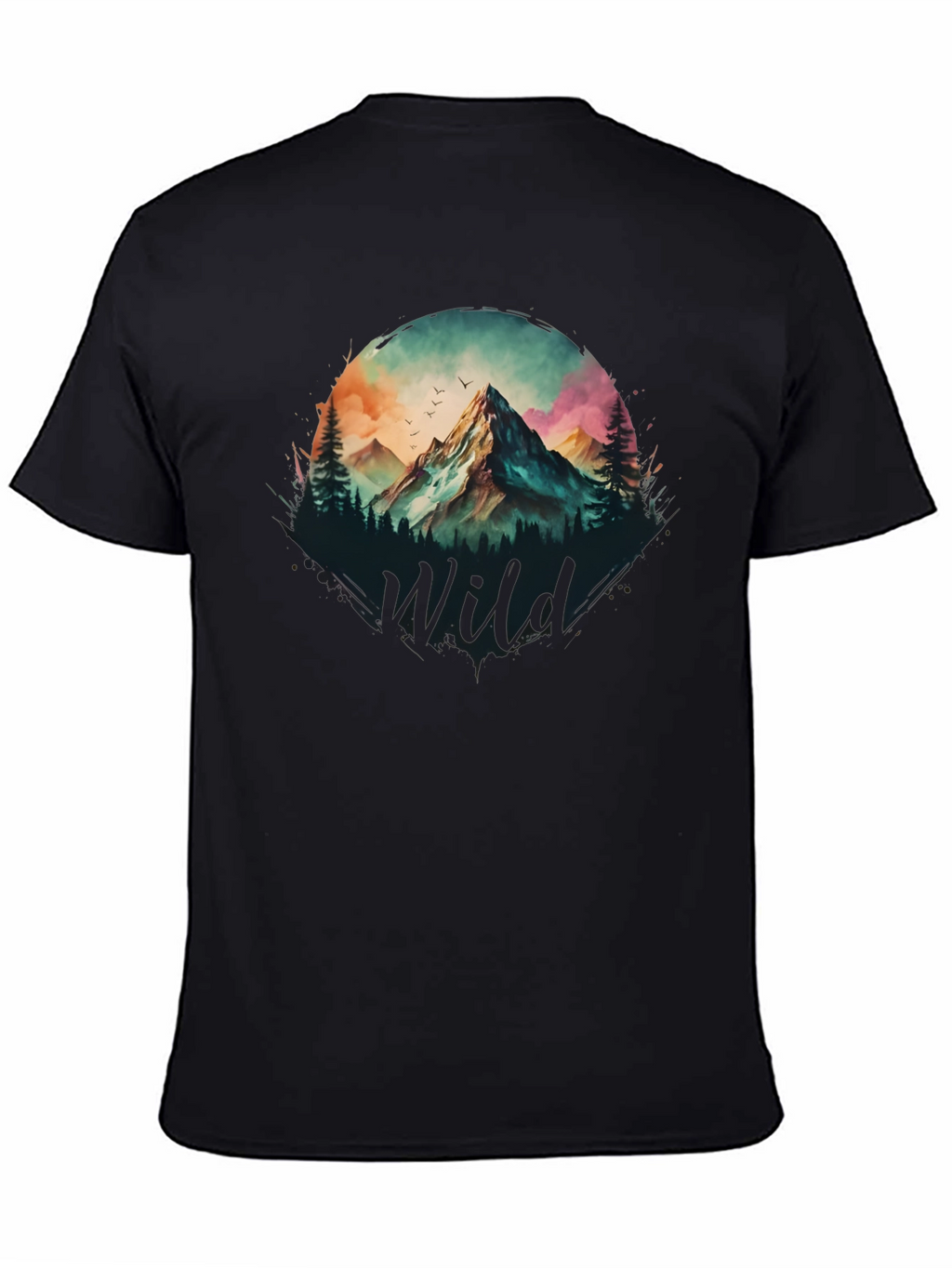 Wild Mountain Scene Graphic T-Shirt