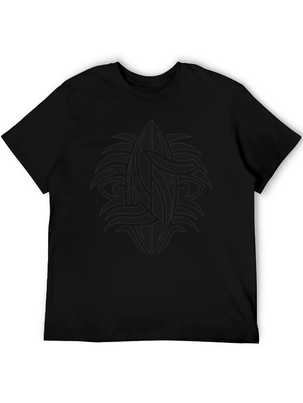 Dark Tribal Graphic Tee - Mens Casual Style