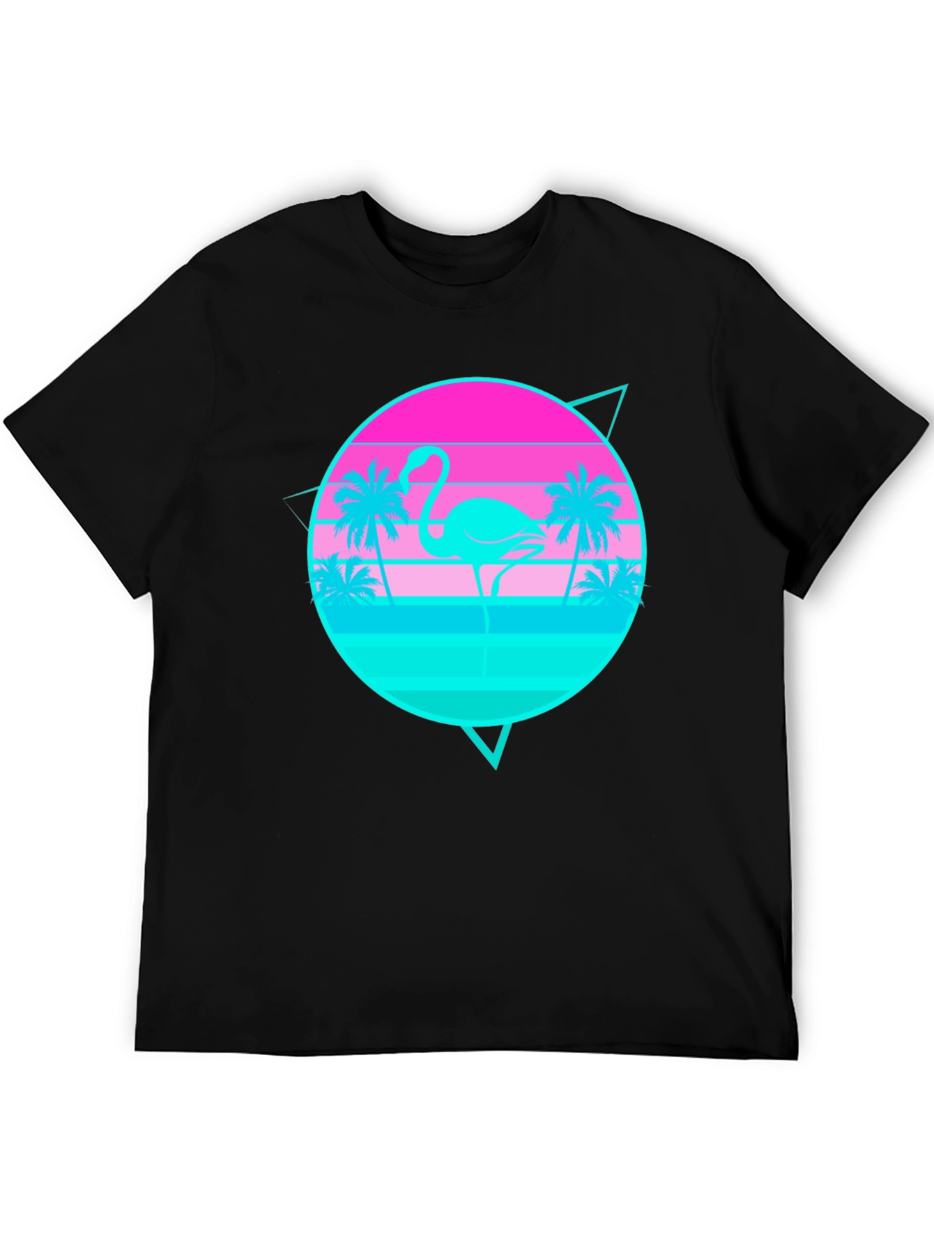 Retro Flamingo Sunset Graphic Tee