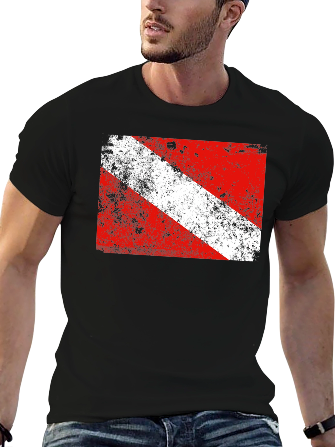Diver Down Flag Graphic T-Shirt - Scuba Diving Tee