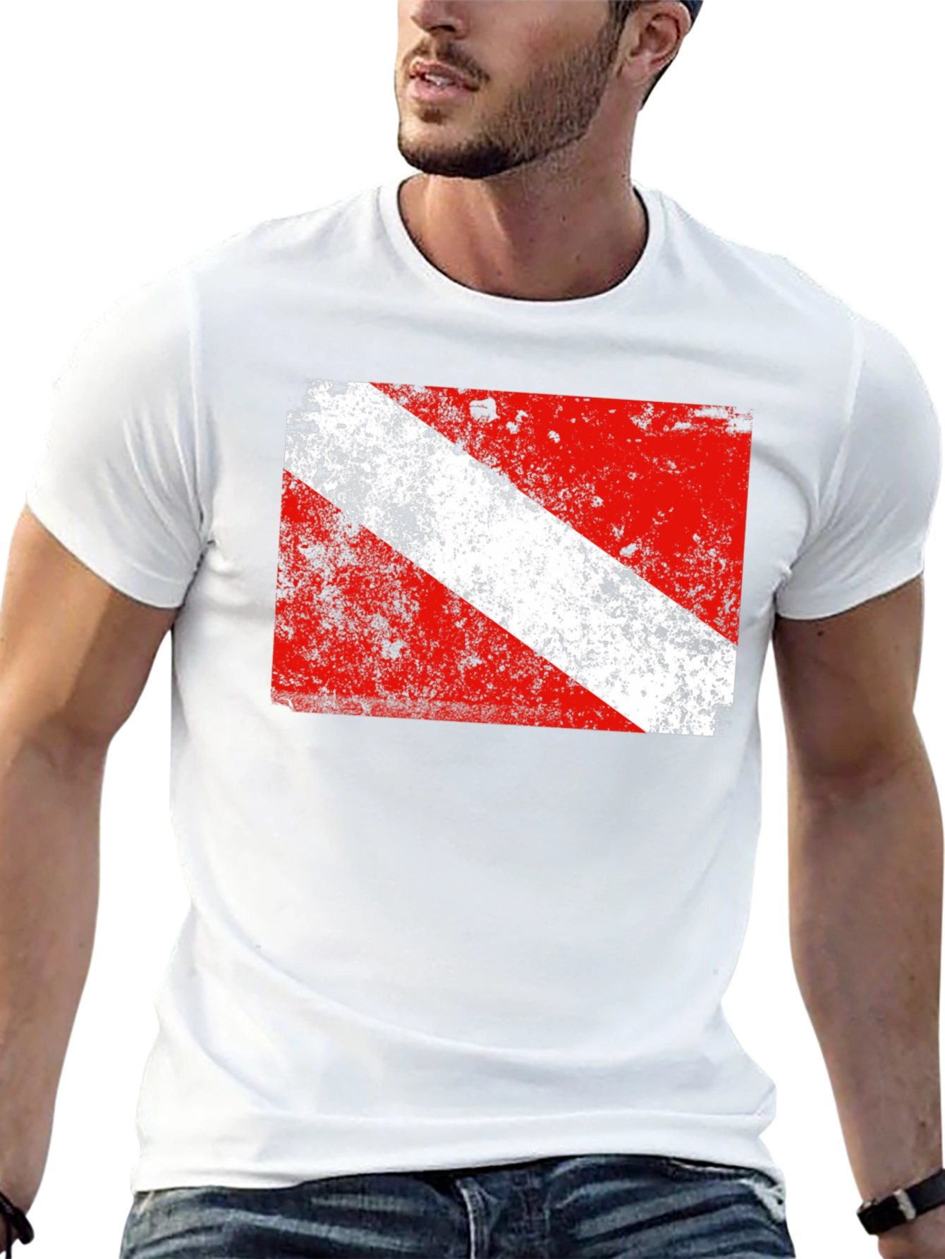 Diver Down Flag Graphic T-Shirt - Scuba Diving Tee